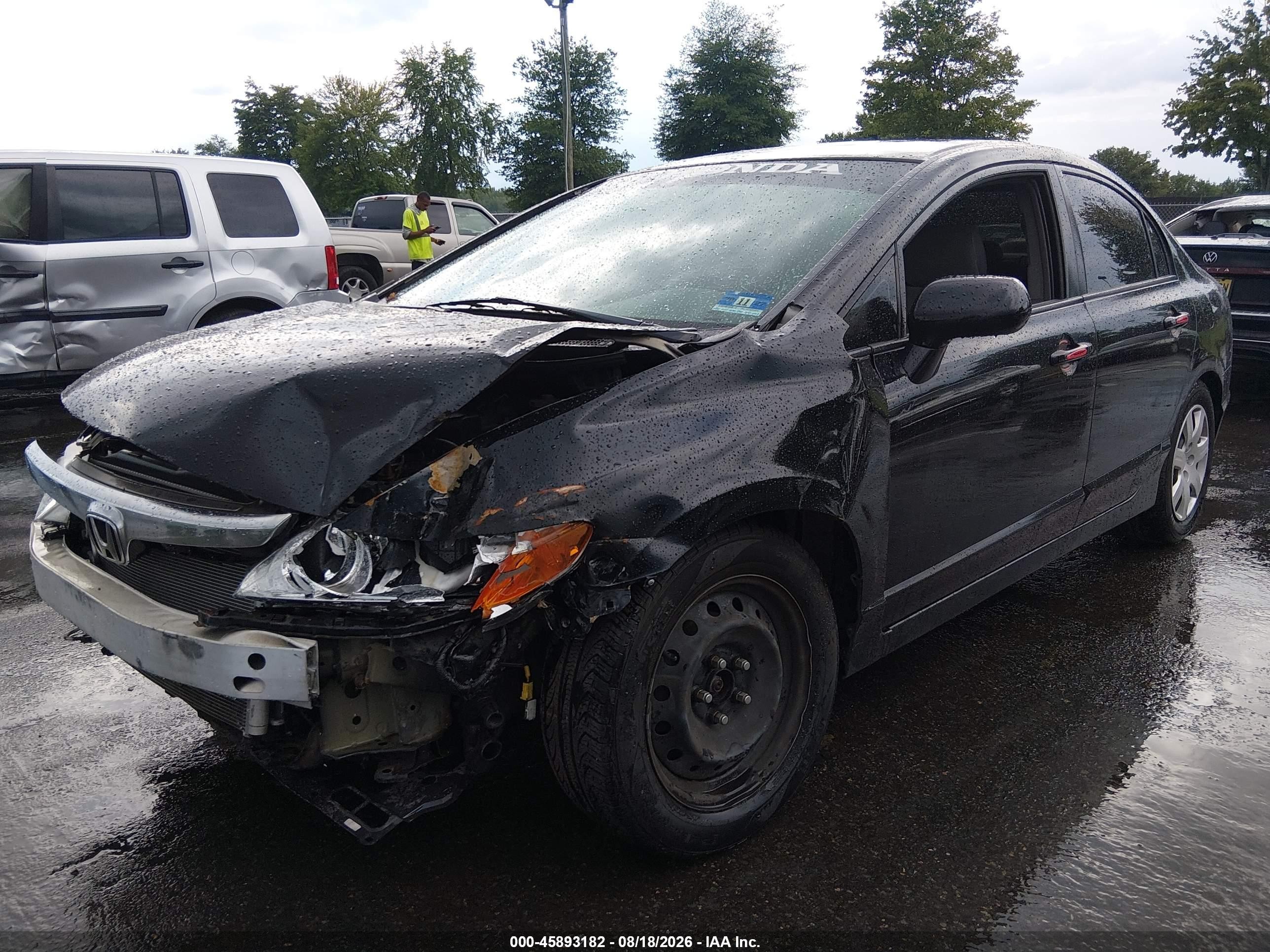 2008 Honda Civic Lx Black vin: 2HGFA16538H314850