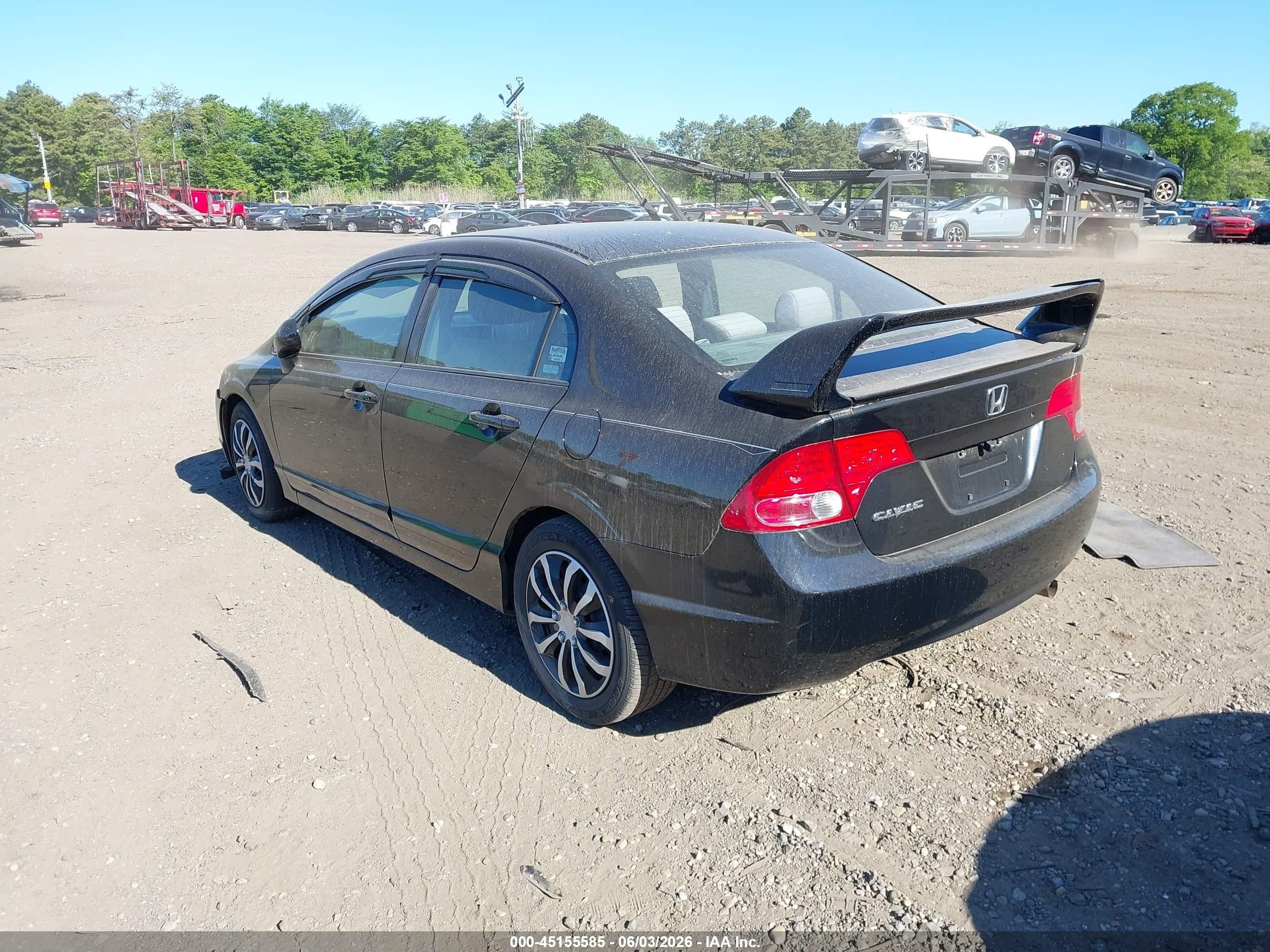 2008 Honda Civic Lx Black vin: 2HGFA16538H318719