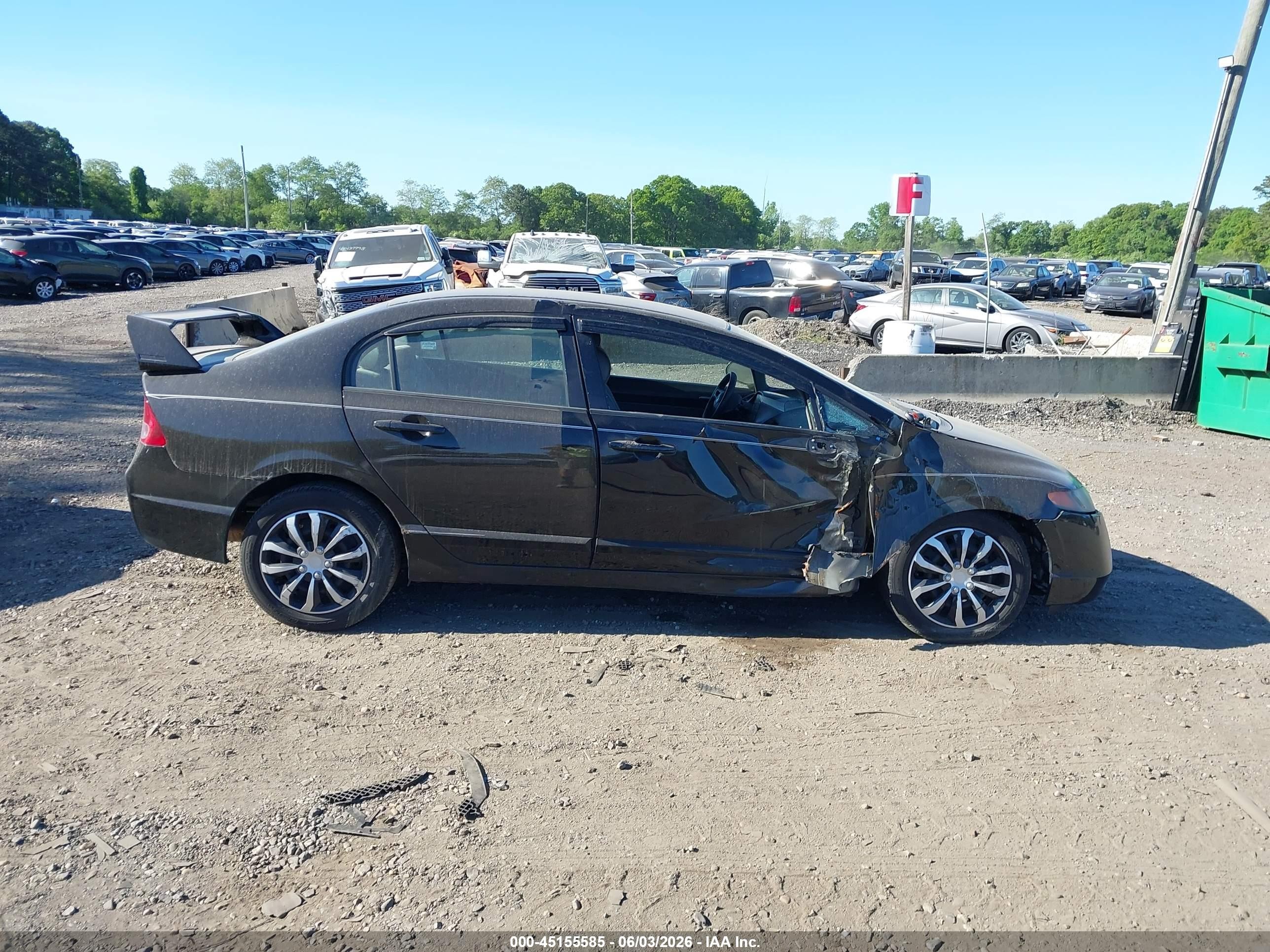 2008 Honda Civic Lx Black vin: 2HGFA16538H318719