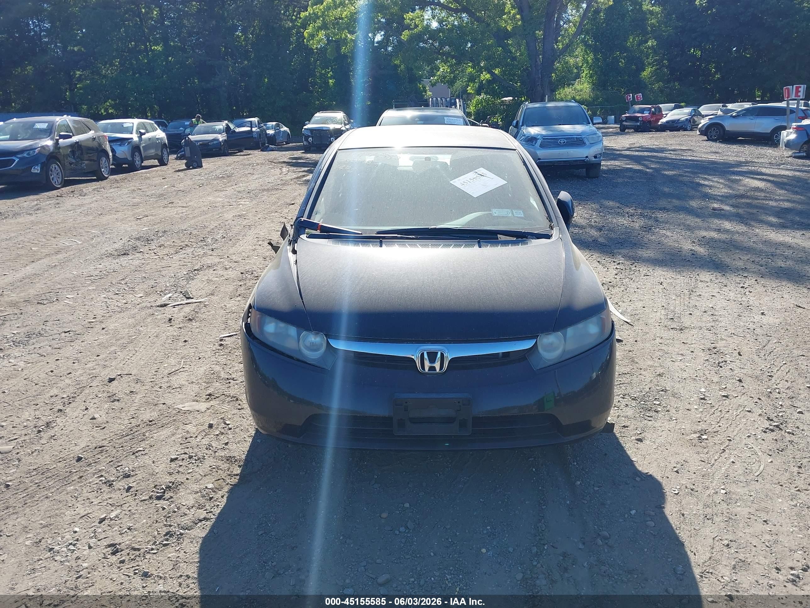 2008 Honda Civic Lx Black vin: 2HGFA16538H318719