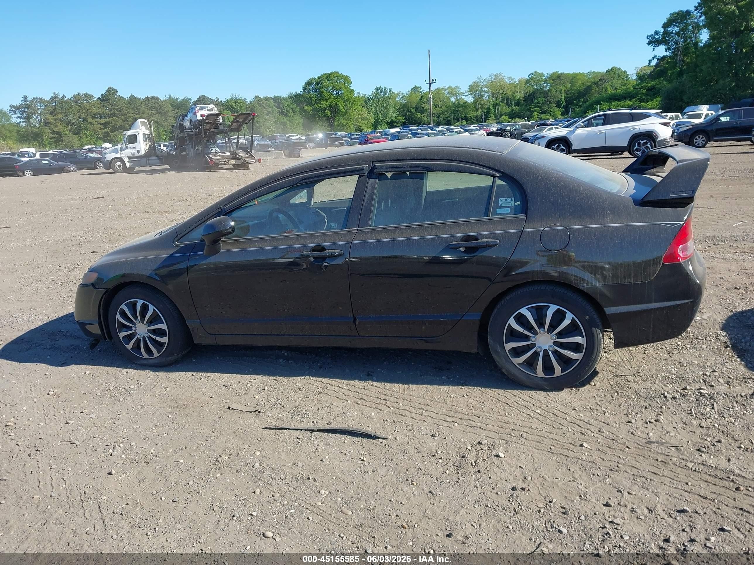 2008 Honda Civic Lx Black vin: 2HGFA16538H318719