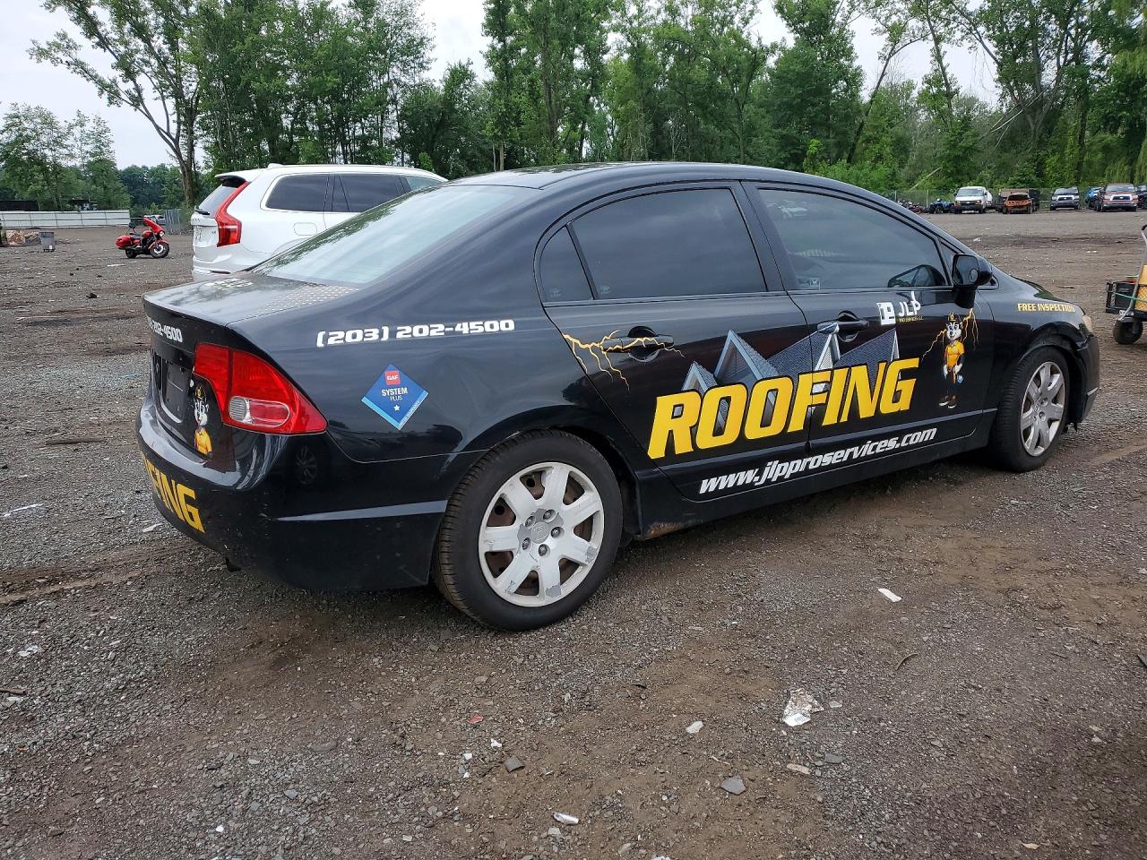 2008 Honda Civic Lx Black vin: 2HGFA16538H325976