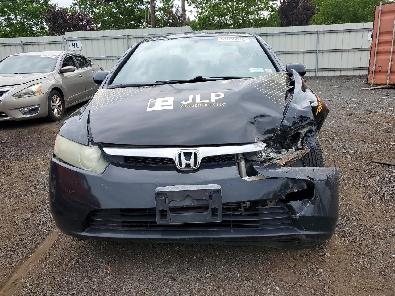 2008 Honda Civic Lx Black vin: 2HGFA16538H325976