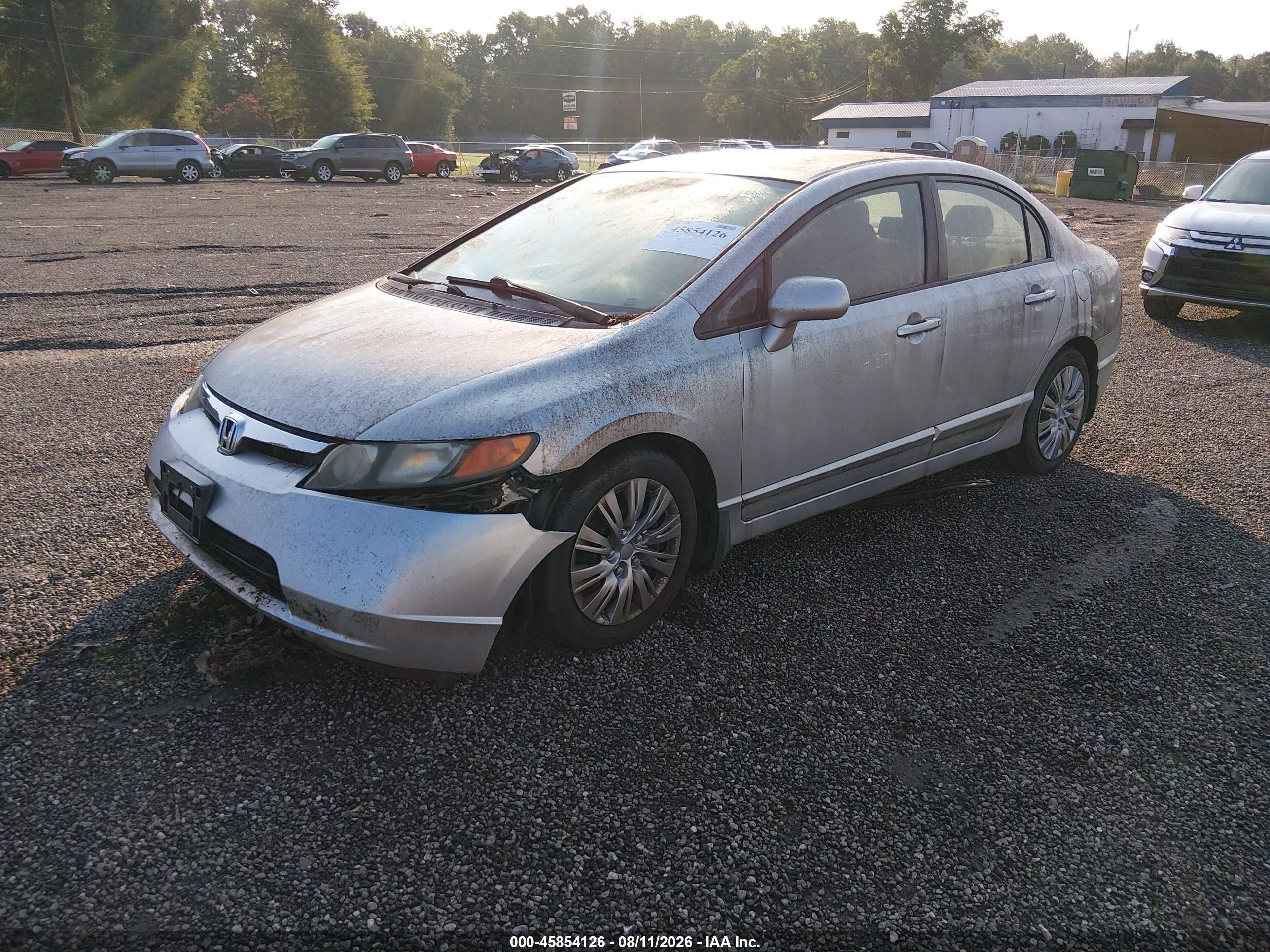 2008 Honda Civic Lx Silver vin: 2HGFA16538H327226
