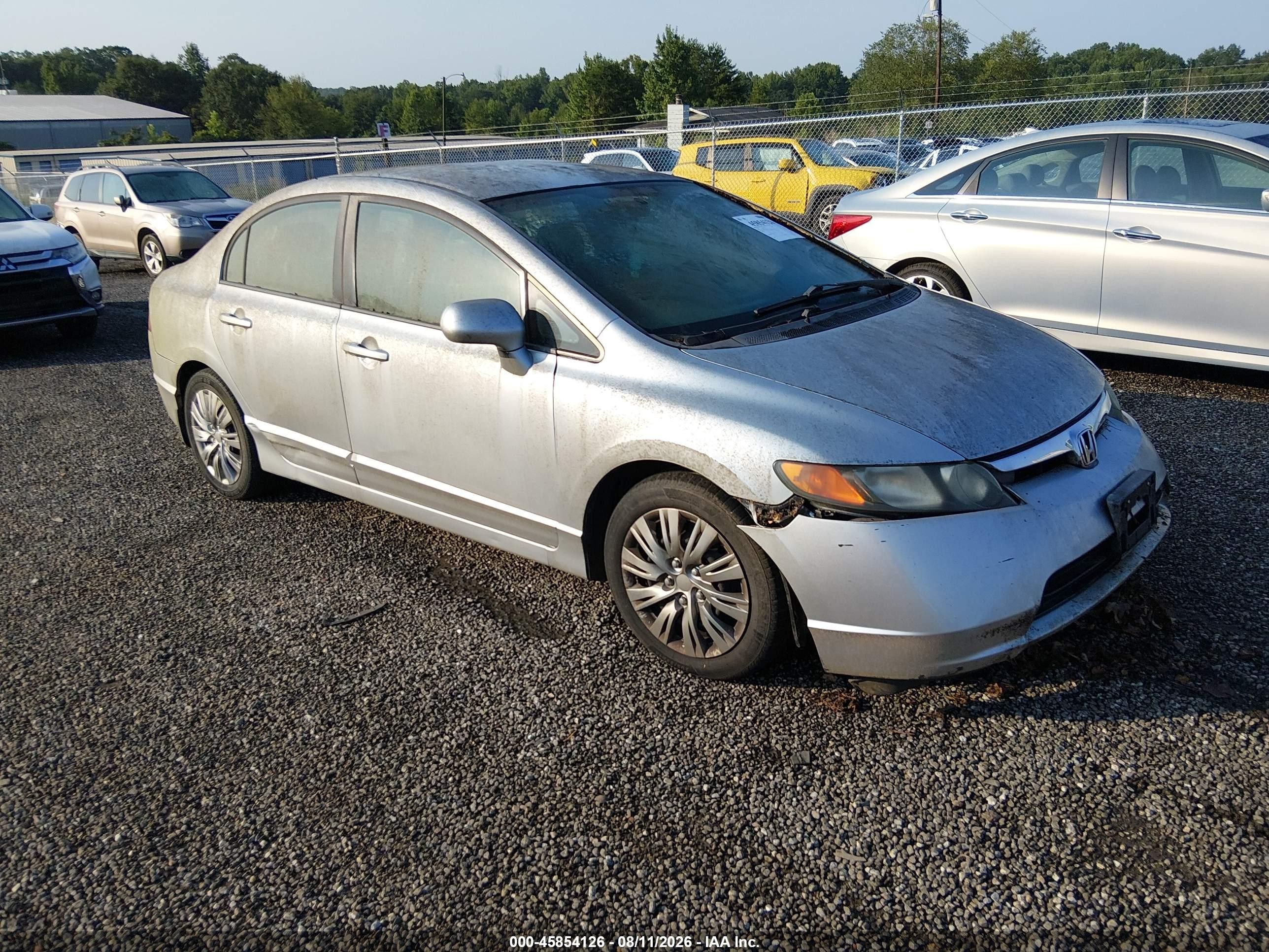 2008 Honda Civic Lx Silver vin: 2HGFA16538H327226