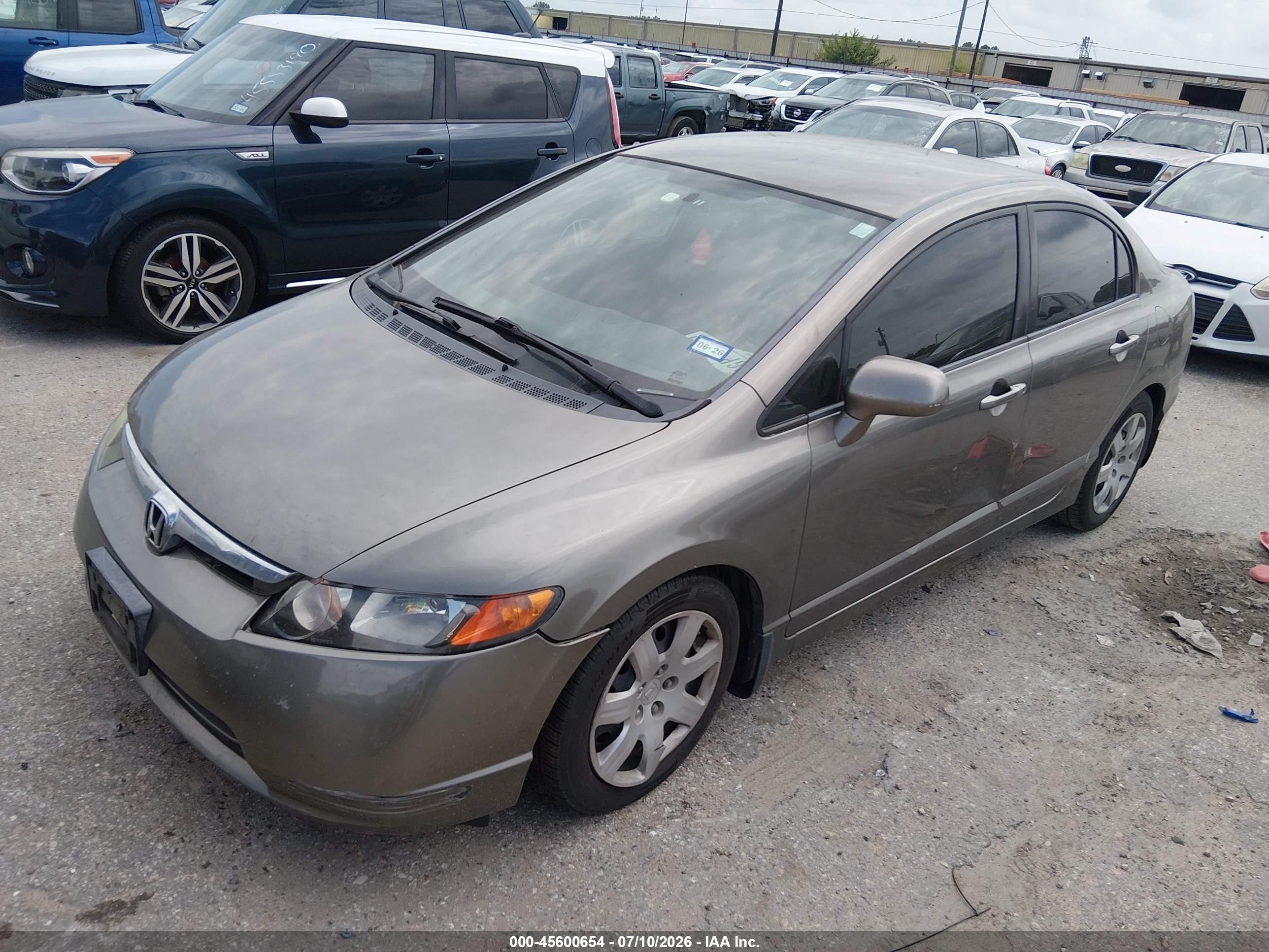 2008 Honda Civic Lx Gray vin: 2HGFA16538H337982