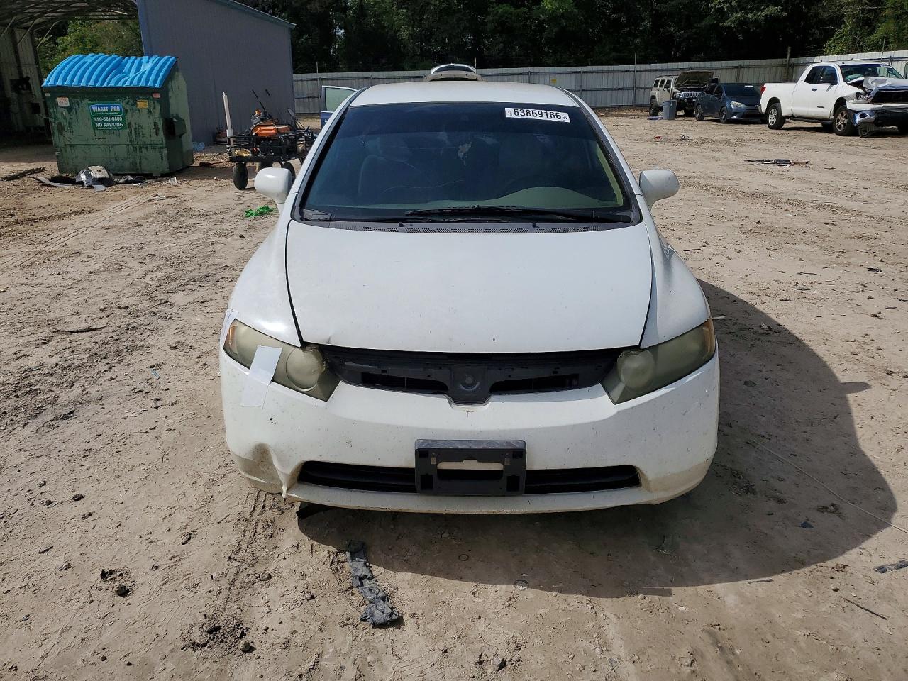 2008 Honda Civic Lx White vin: 2HGFA16538H350585