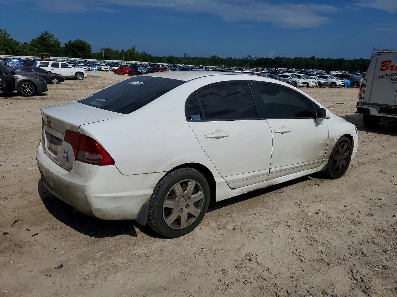 2008 Honda Civic Lx White vin: 2HGFA16538H350585