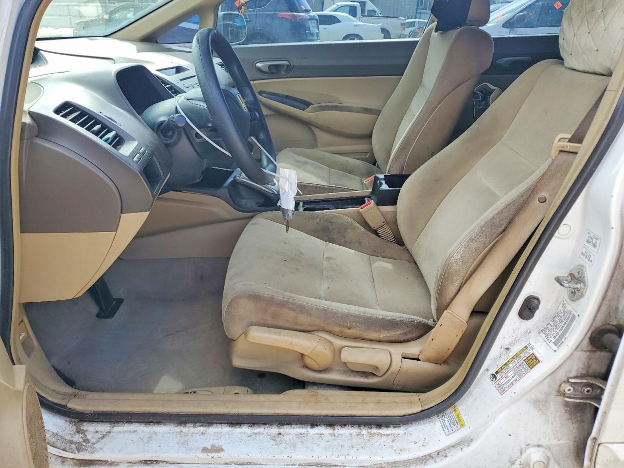 2008 Honda Civic Lx White vin: 2HGFA16538H350585