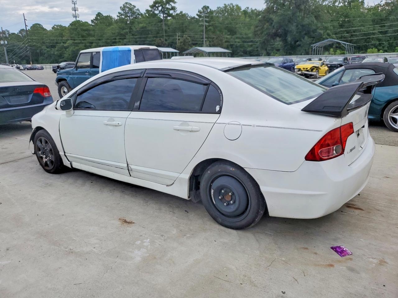 2008 Honda Civic Lx White vin: 2HGFA16538H354152