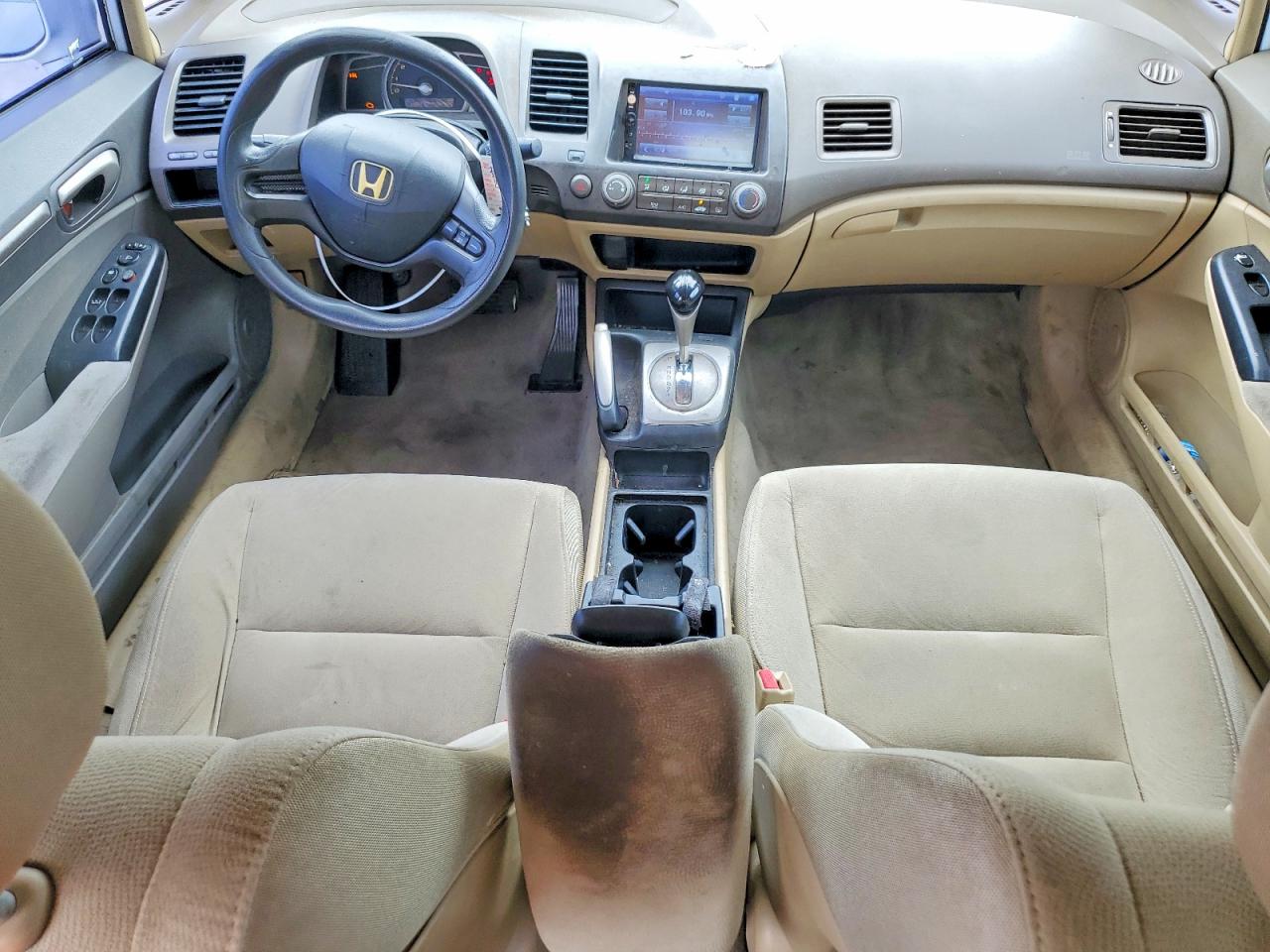 2008 Honda Civic Lx White vin: 2HGFA16538H354152