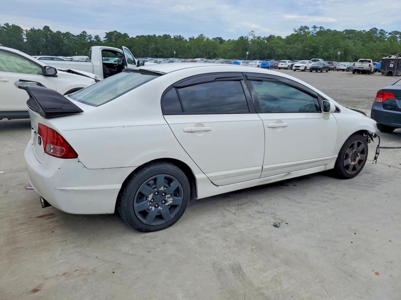 2008 Honda Civic Lx White vin: 2HGFA16538H354152