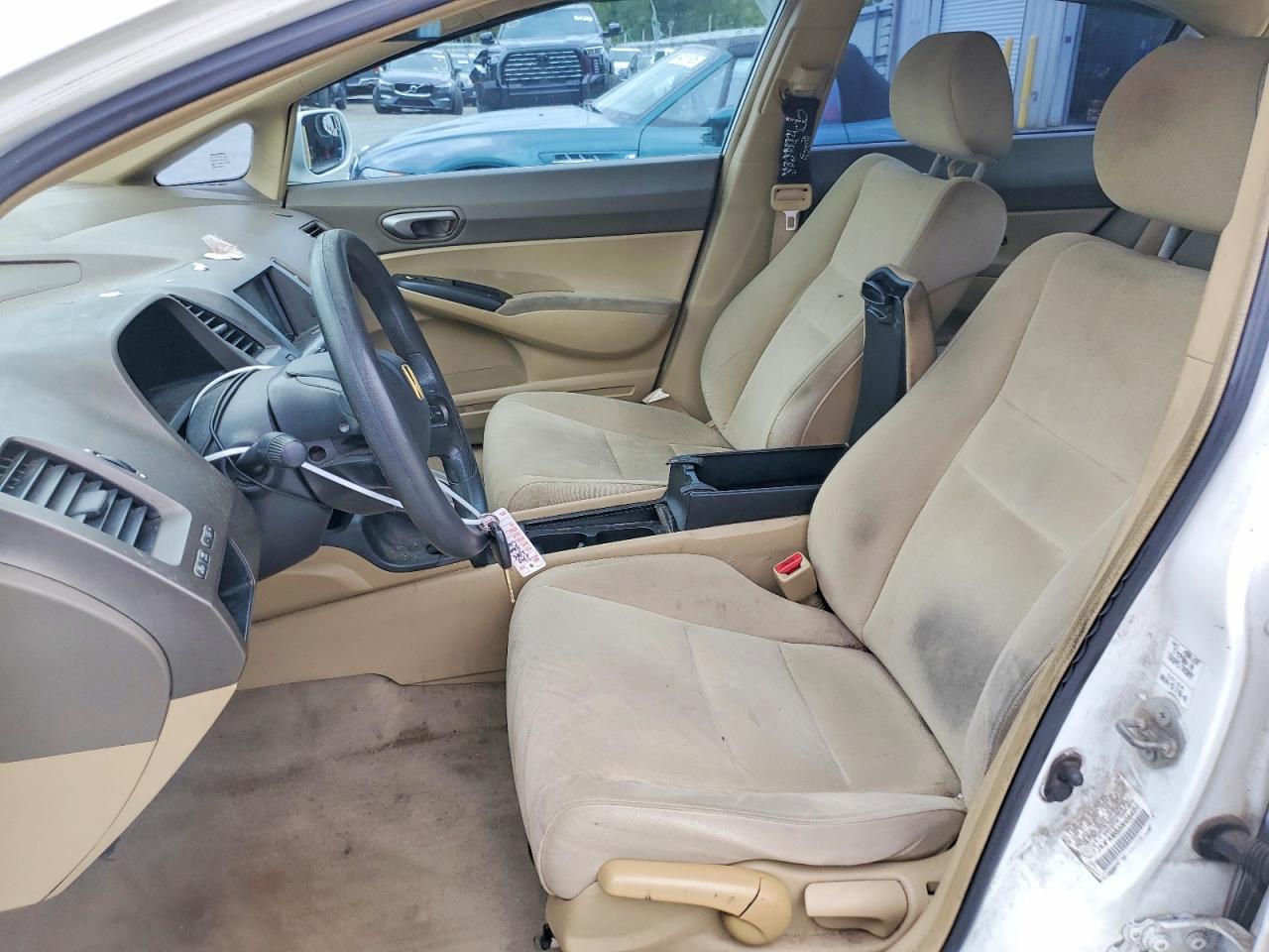 2008 Honda Civic Lx White vin: 2HGFA16538H354152