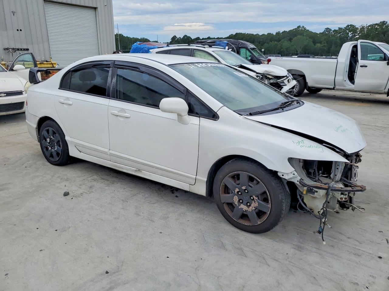 2008 Honda Civic Lx White vin: 2HGFA16538H354152