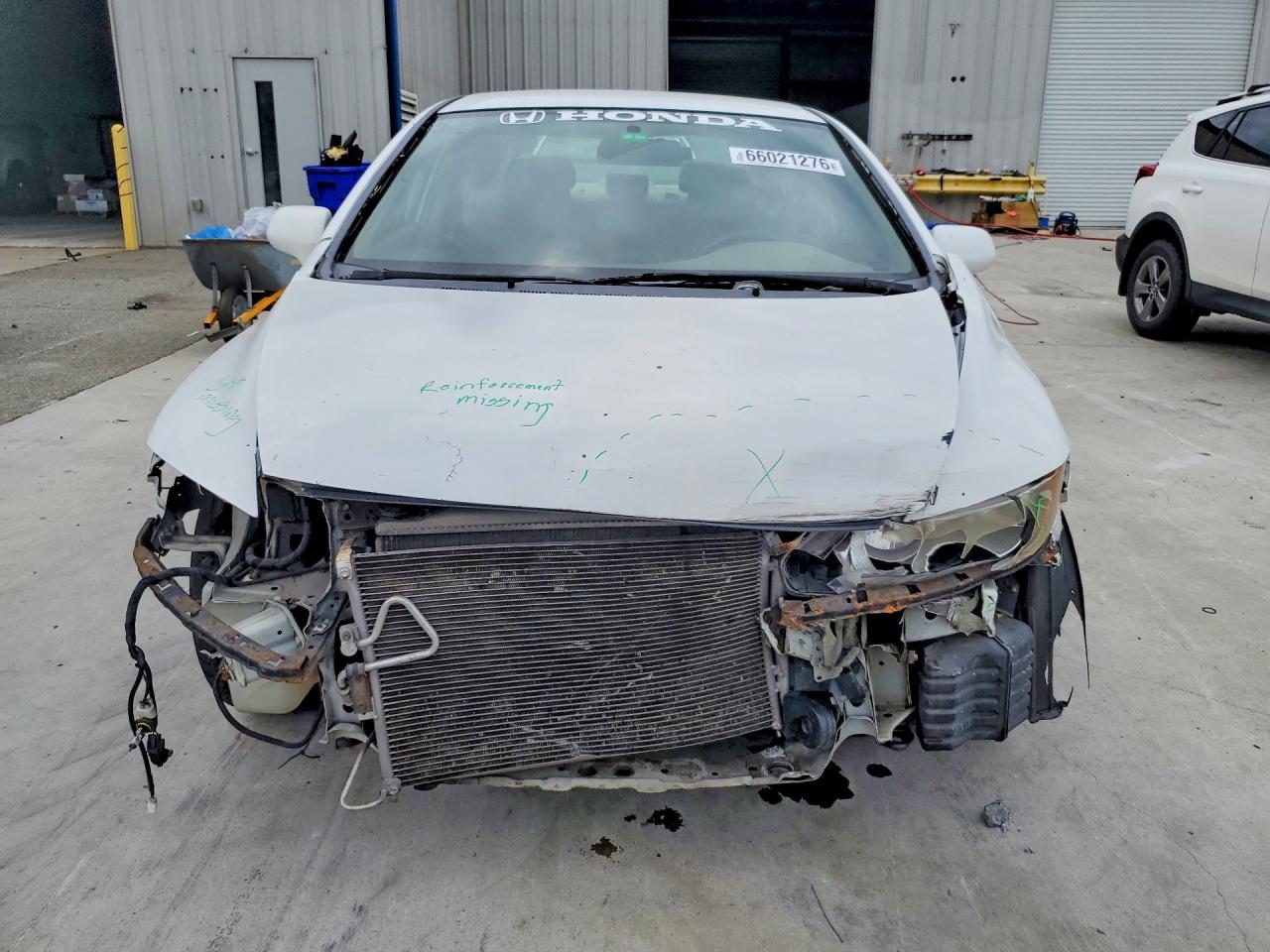 2008 Honda Civic Lx White vin: 2HGFA16538H354152