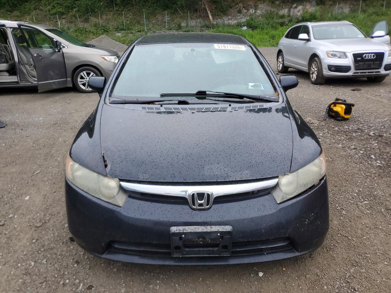2008 Honda Civic Lx Black vin: 2HGFA16538H356175