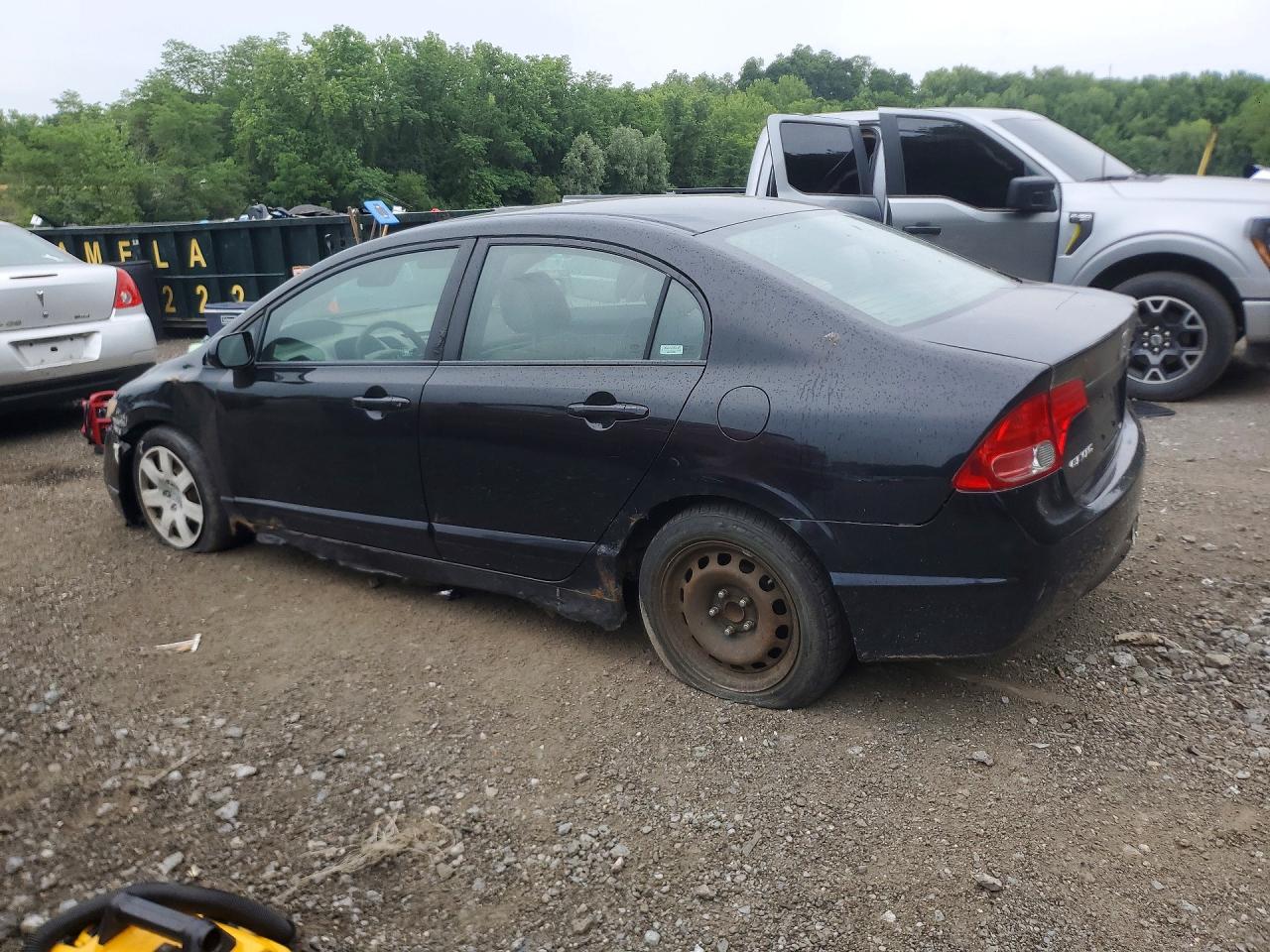 2008 Honda Civic Lx Black vin: 2HGFA16538H356175