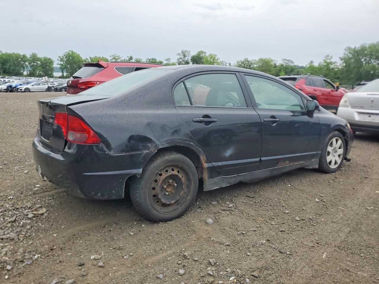 2008 Honda Civic Lx Black vin: 2HGFA16538H356175