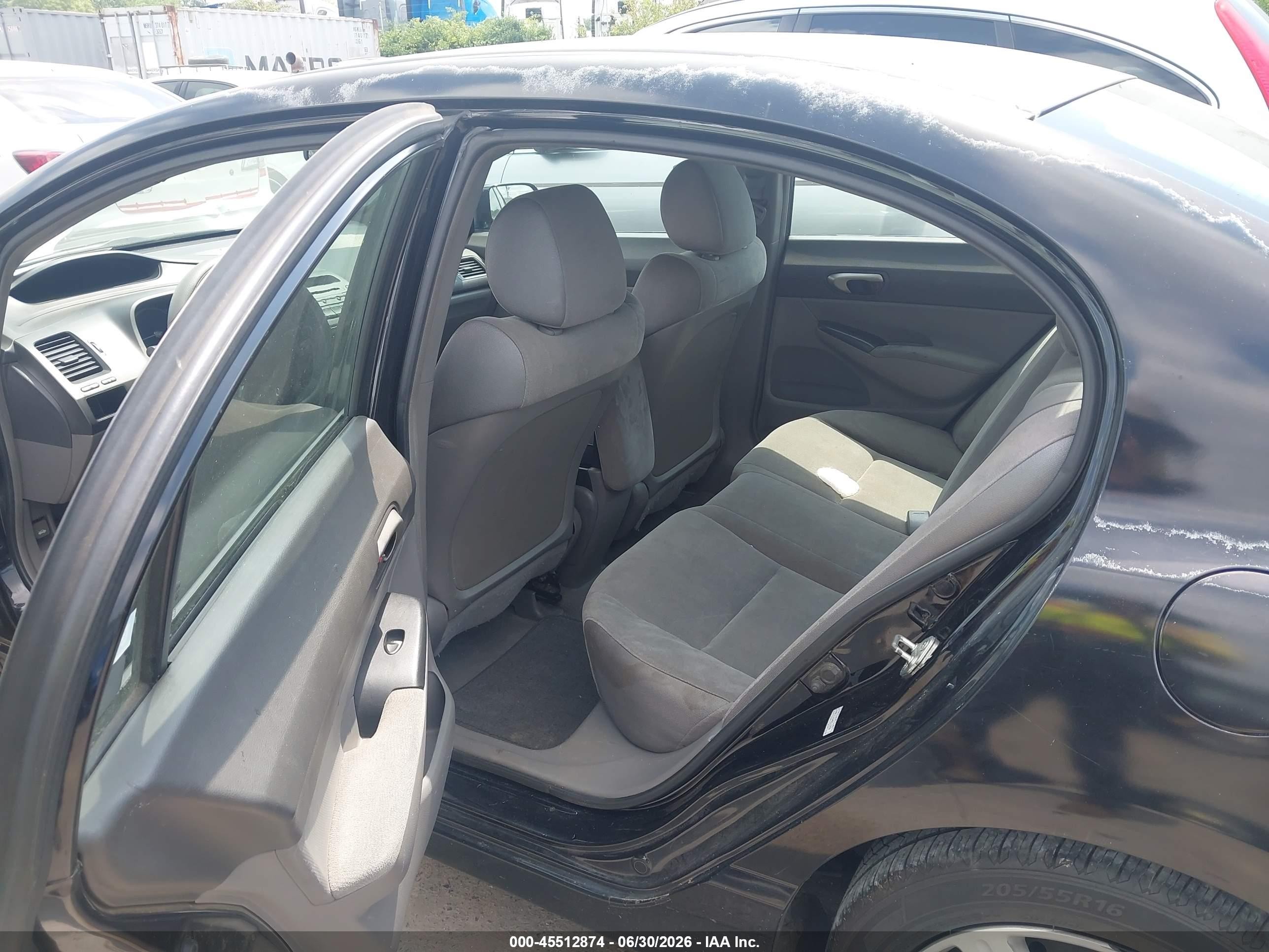 2008 Honda Civic Lx Black vin: 2HGFA16538H513994