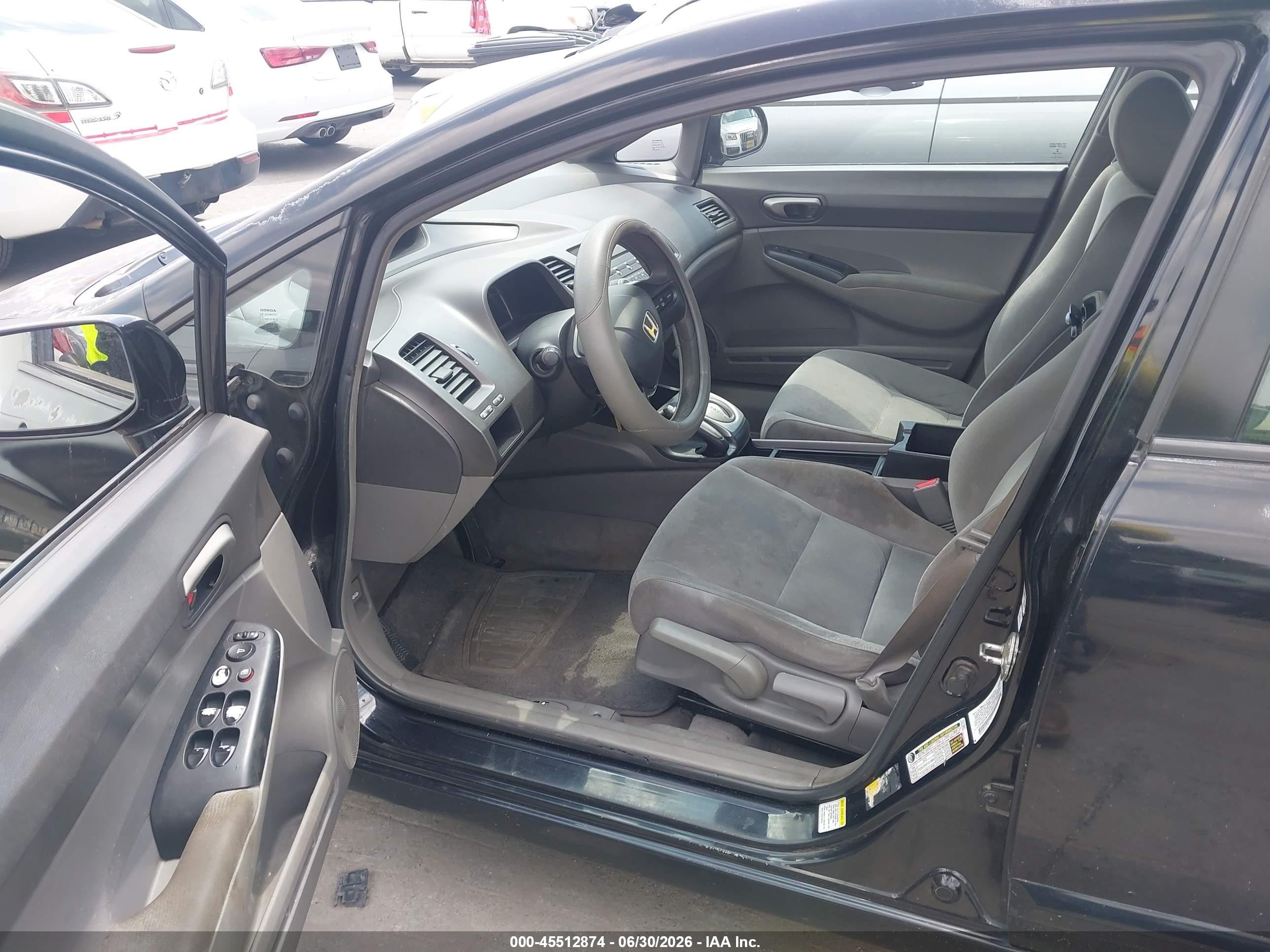 2008 Honda Civic Lx Black vin: 2HGFA16538H513994