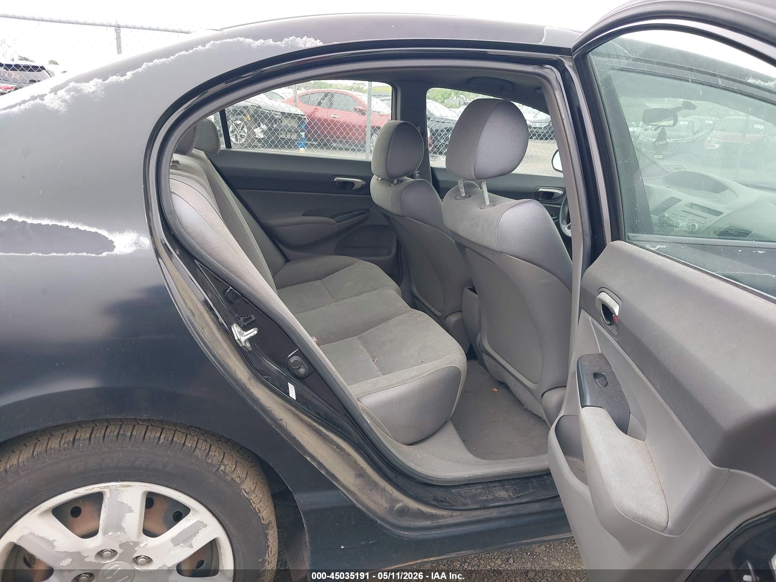2008 Honda Civic Lx Black vin: 2HGFA16538H521318