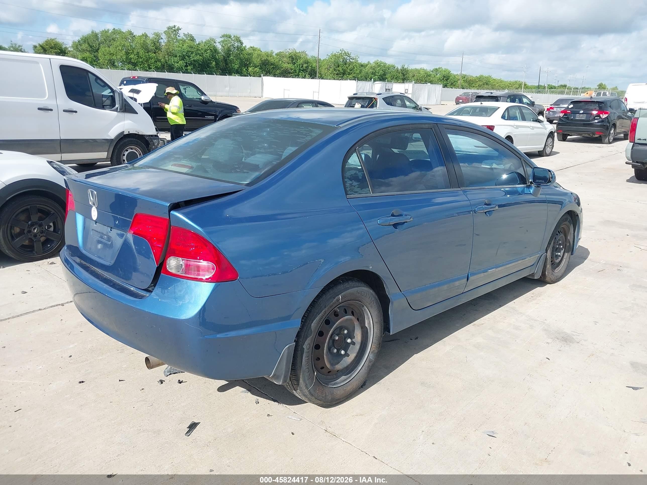 2008 Honda Civic Lx Blue vin: 2HGFA16538H530794