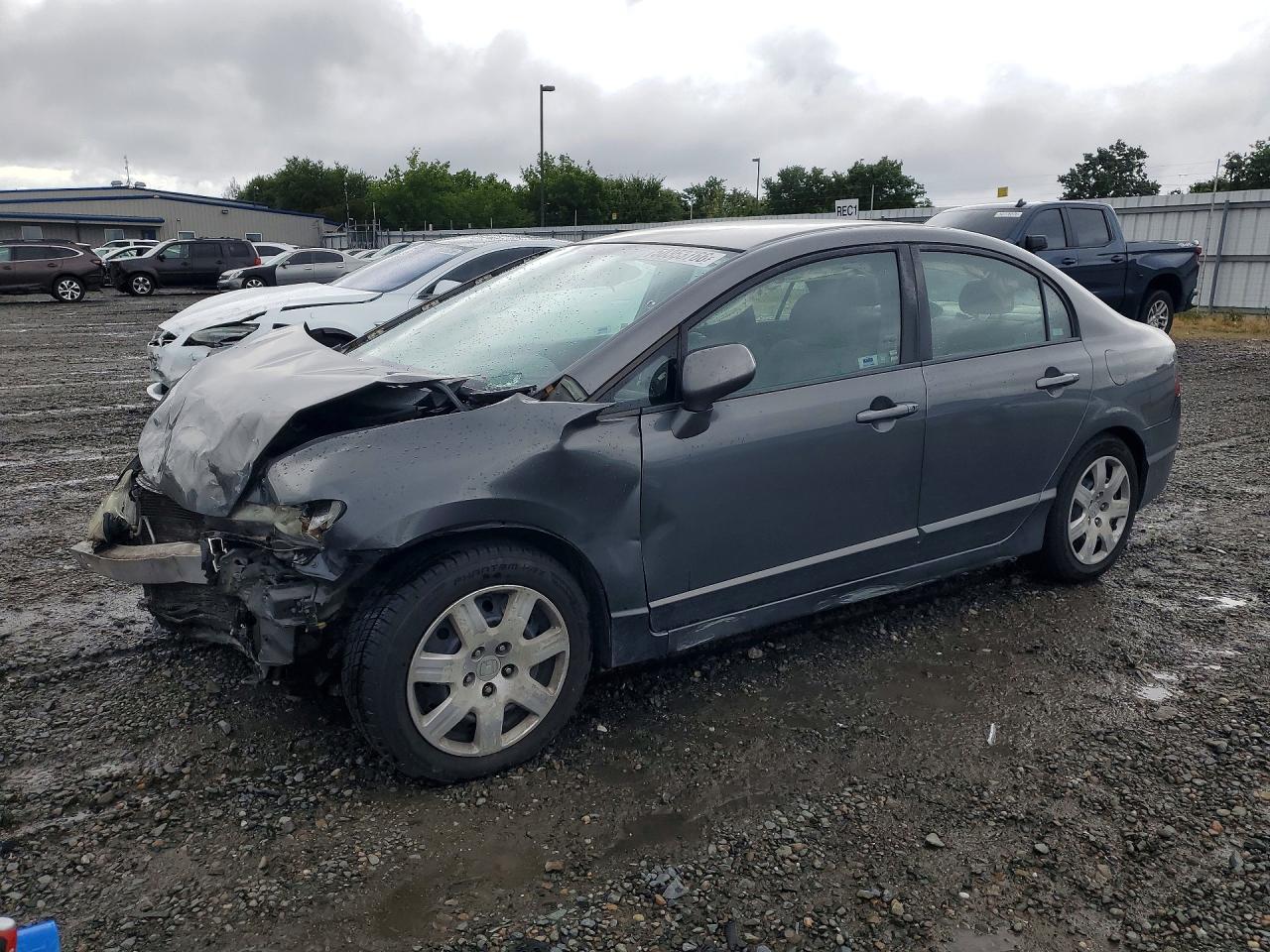 2009 Honda Civic Lx Gray vin: 2HGFA16539H304613