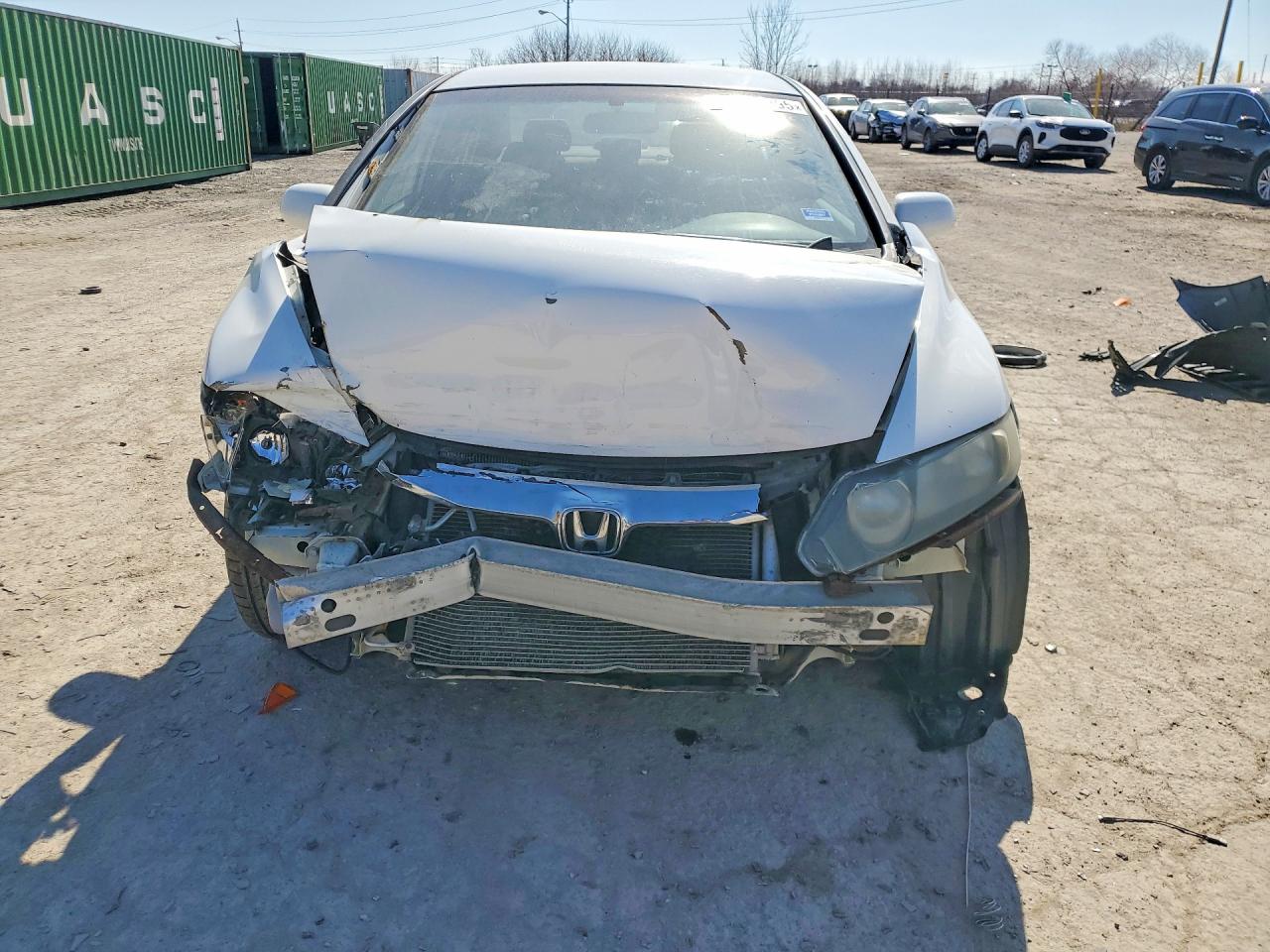2009 Honda Civic Lx White vin: 2HGFA16539H308323