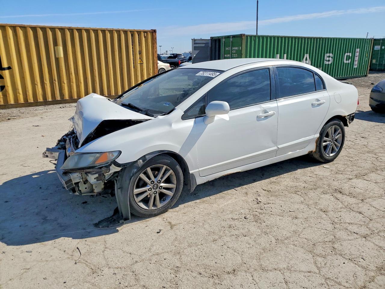 2009 Honda Civic Lx White vin: 2HGFA16539H308323