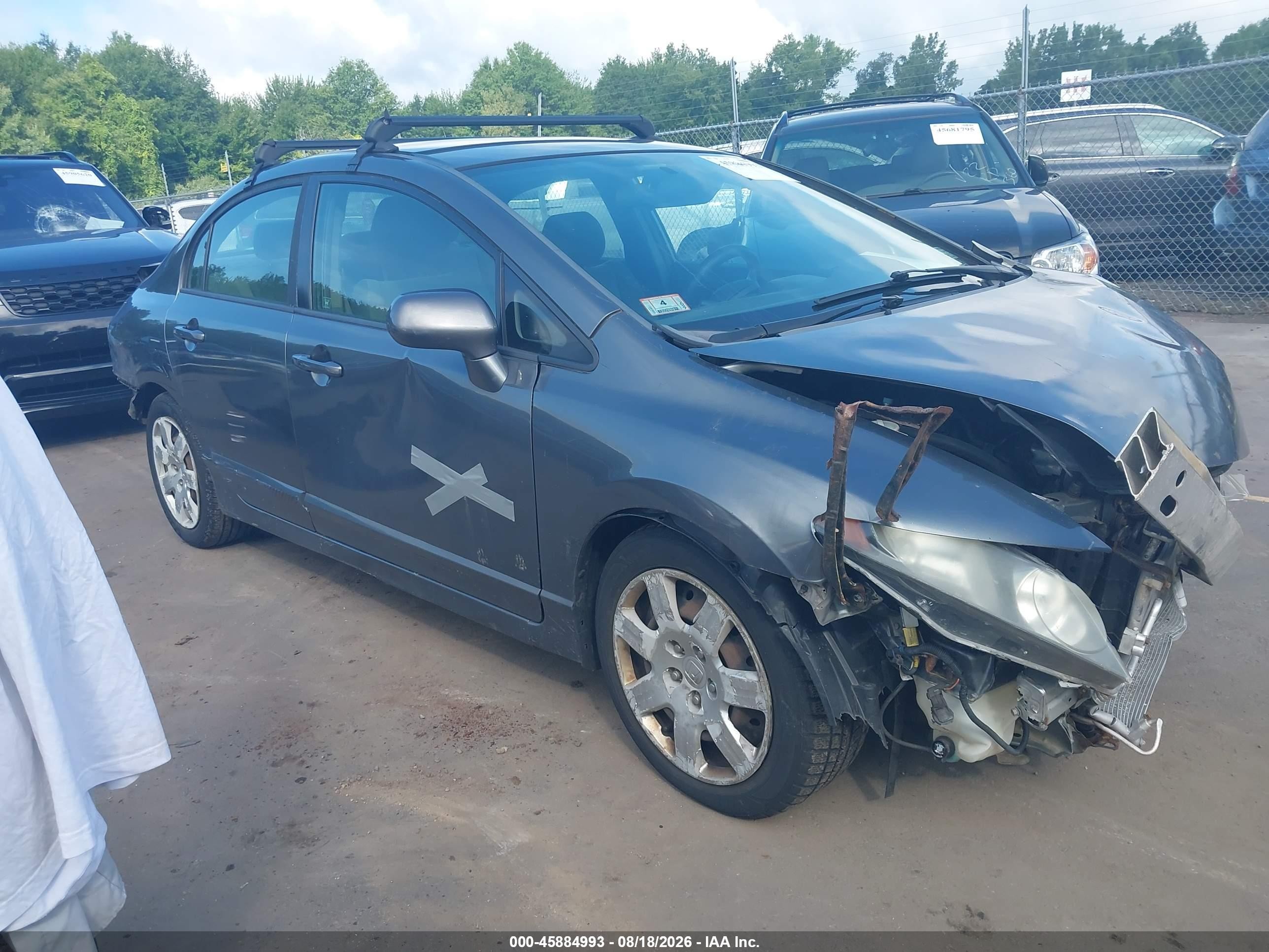 2009 Honda Civic Lx Gray vin: 2HGFA16539H334727