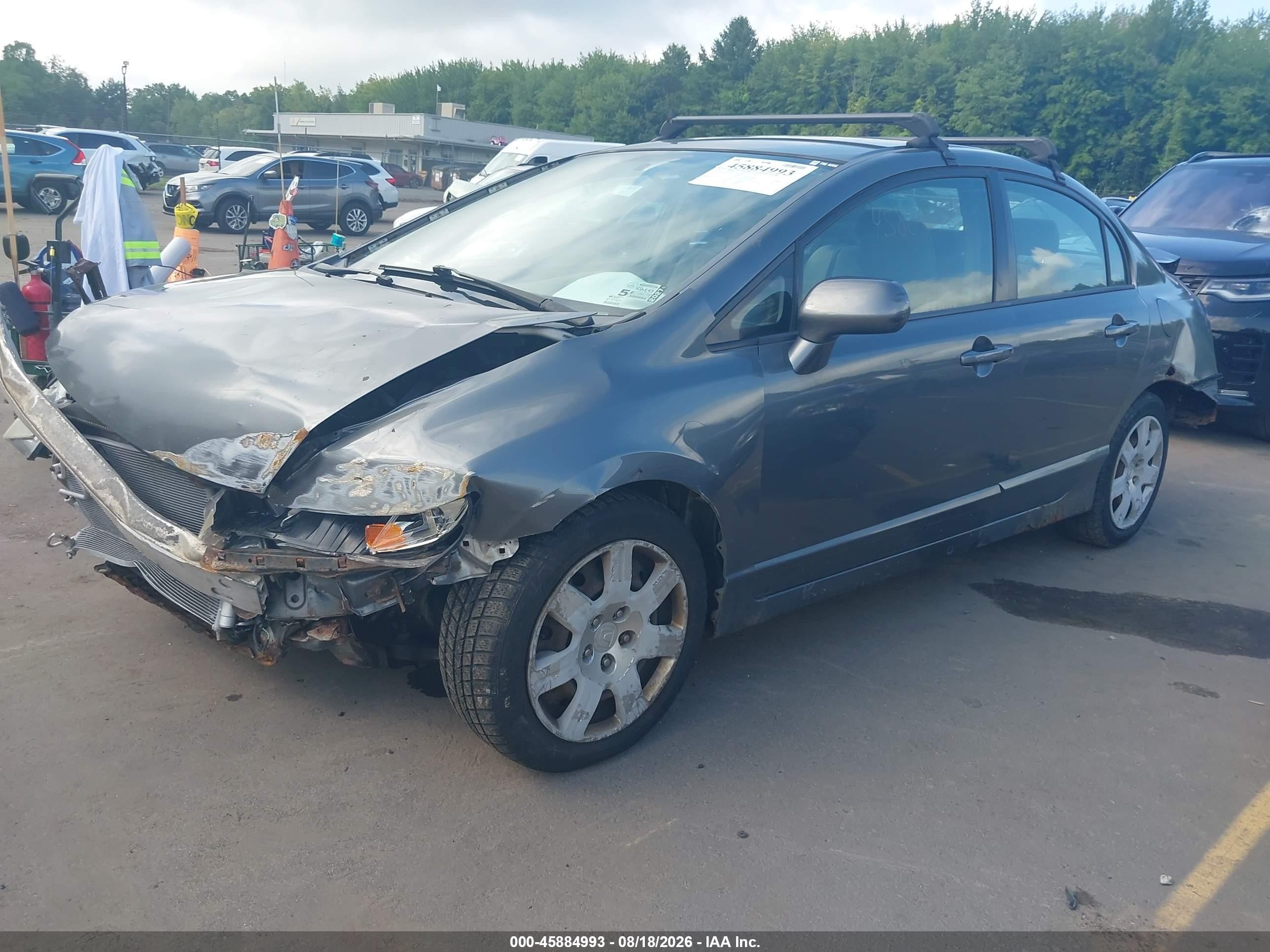 2009 Honda Civic Lx Gray vin: 2HGFA16539H334727