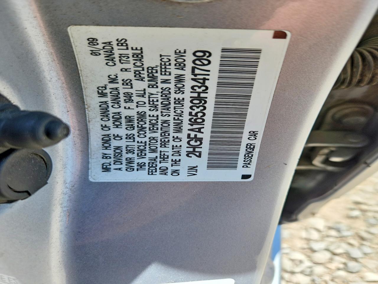 2009 Honda Civic Lx Silver vin: 2HGFA16539H341709