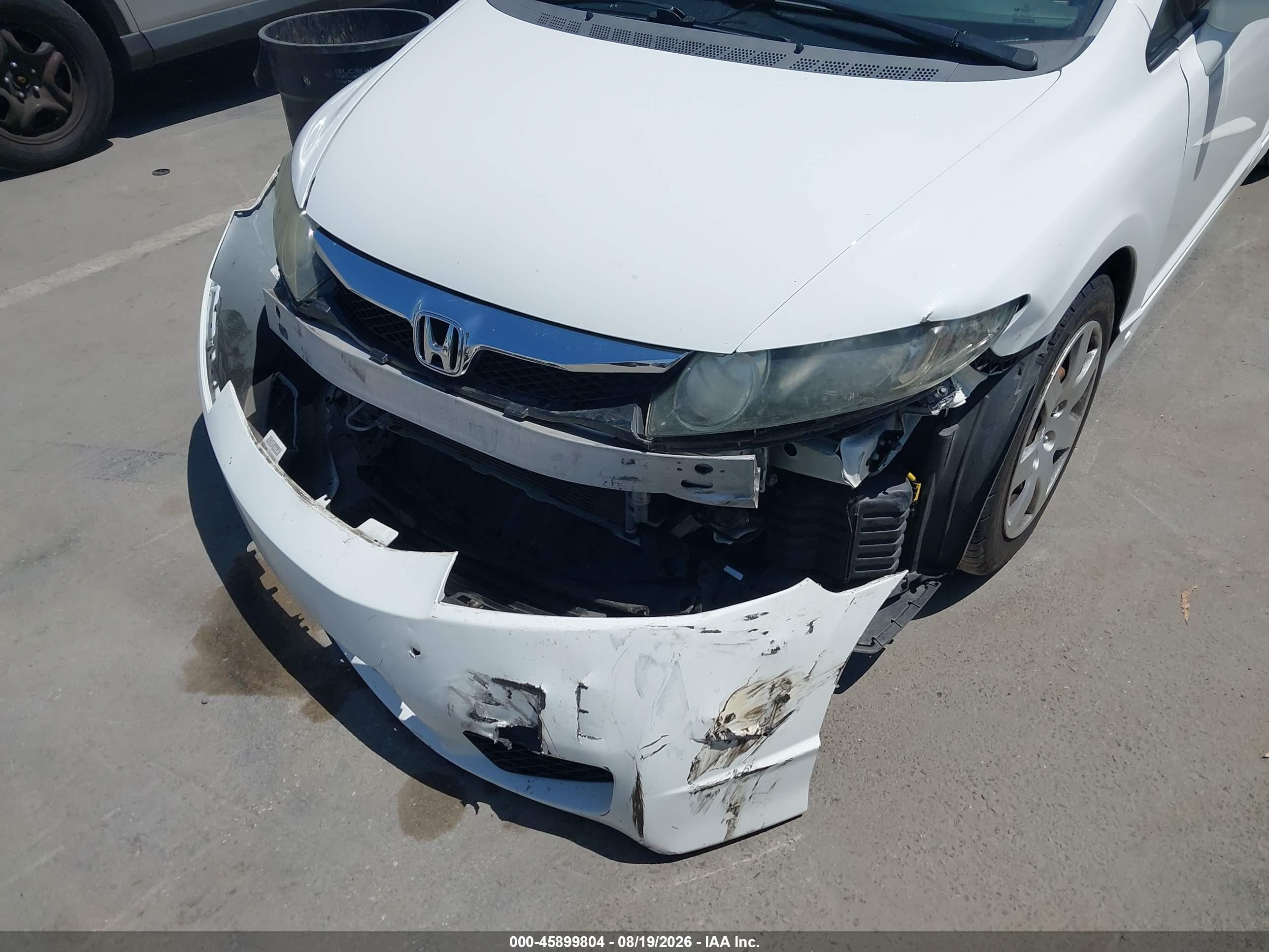 2009 Honda Civic Lx White vin: 2HGFA16539H351897
