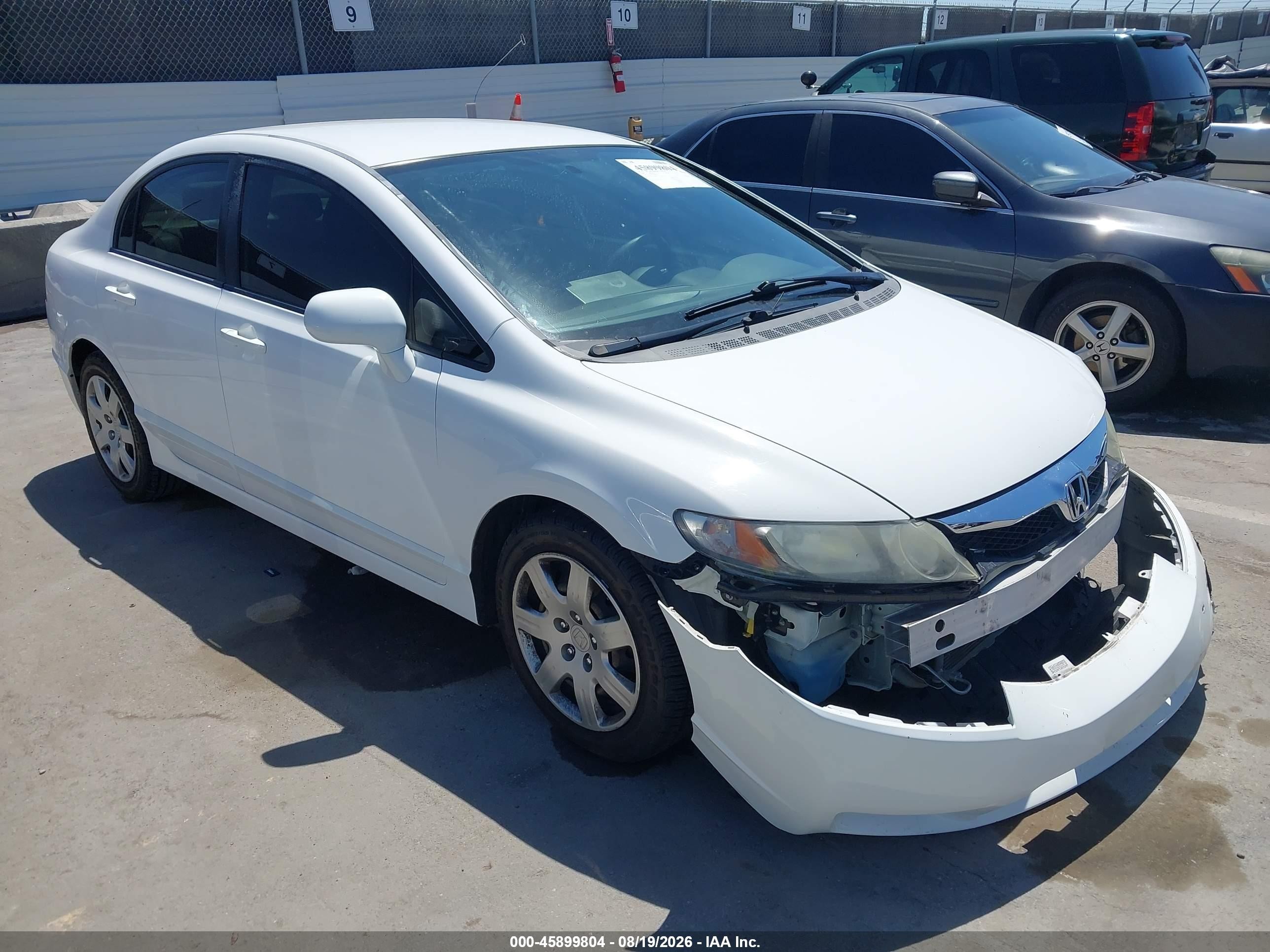2009 Honda Civic Lx White vin: 2HGFA16539H351897