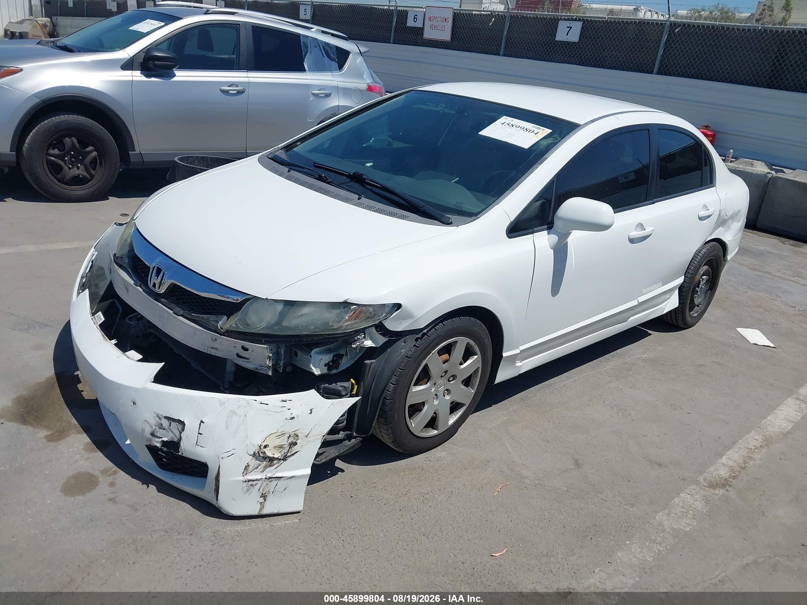 2009 Honda Civic Lx White vin: 2HGFA16539H351897