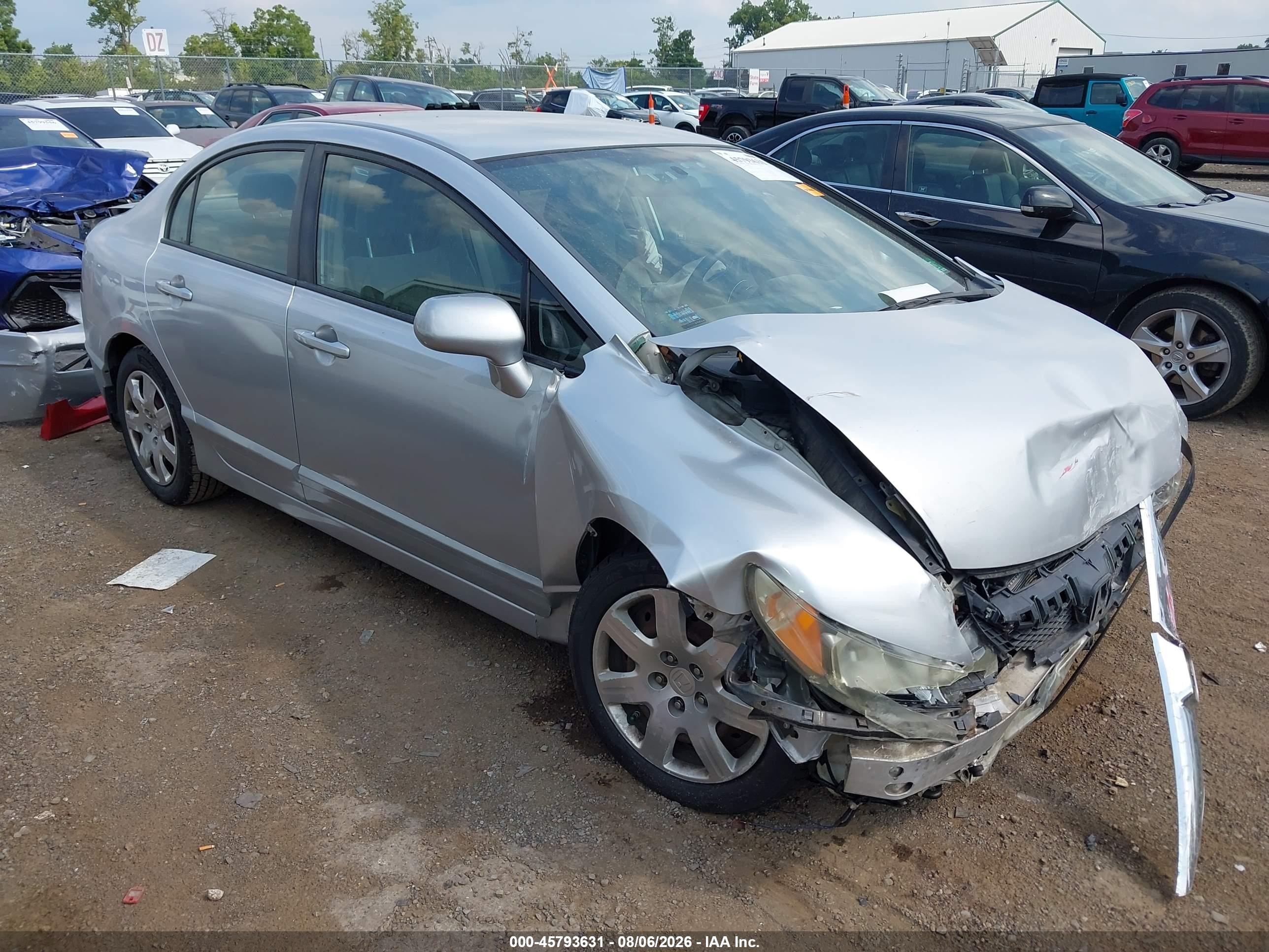 2009 Honda Civic Lx Silver vin: 2HGFA16539H361927