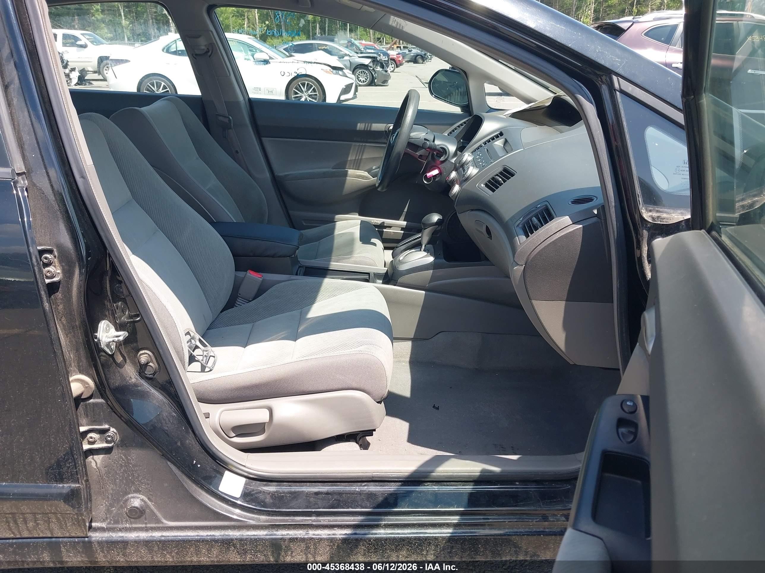 2009 Honda Civic Lx Black vin: 2HGFA16539H368392