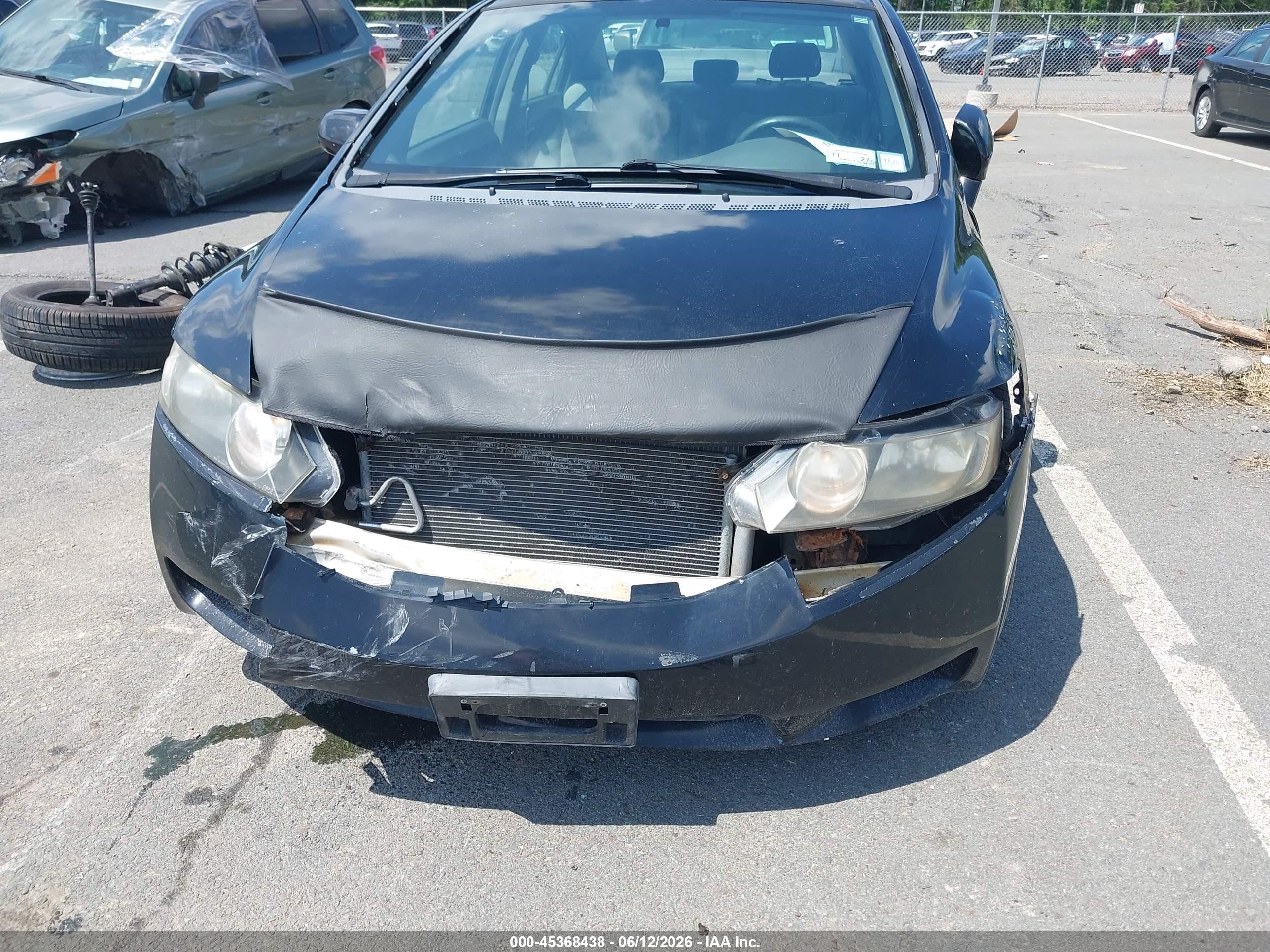 2009 Honda Civic Lx Black vin: 2HGFA16539H368392