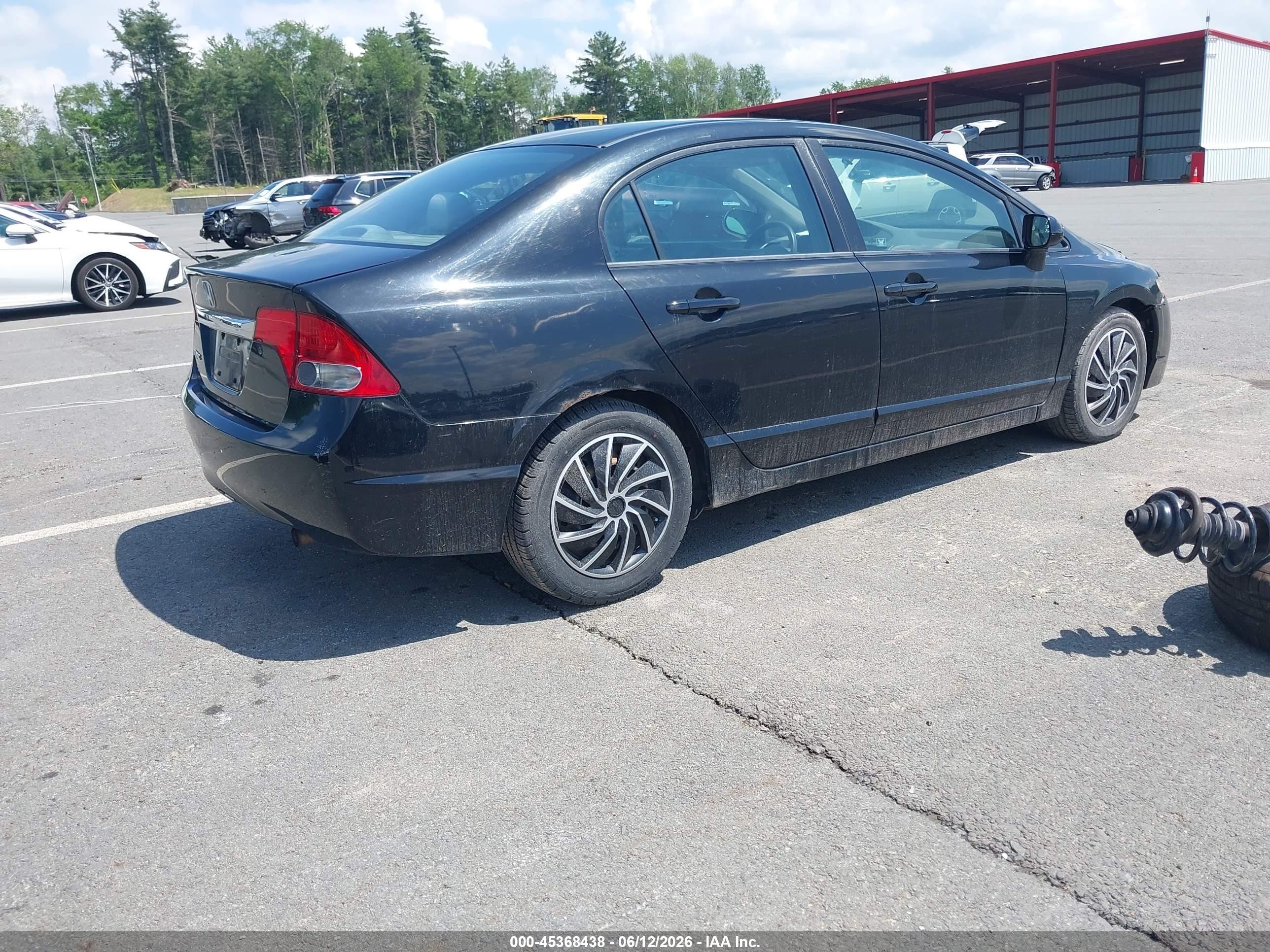 2009 Honda Civic Lx Black vin: 2HGFA16539H368392