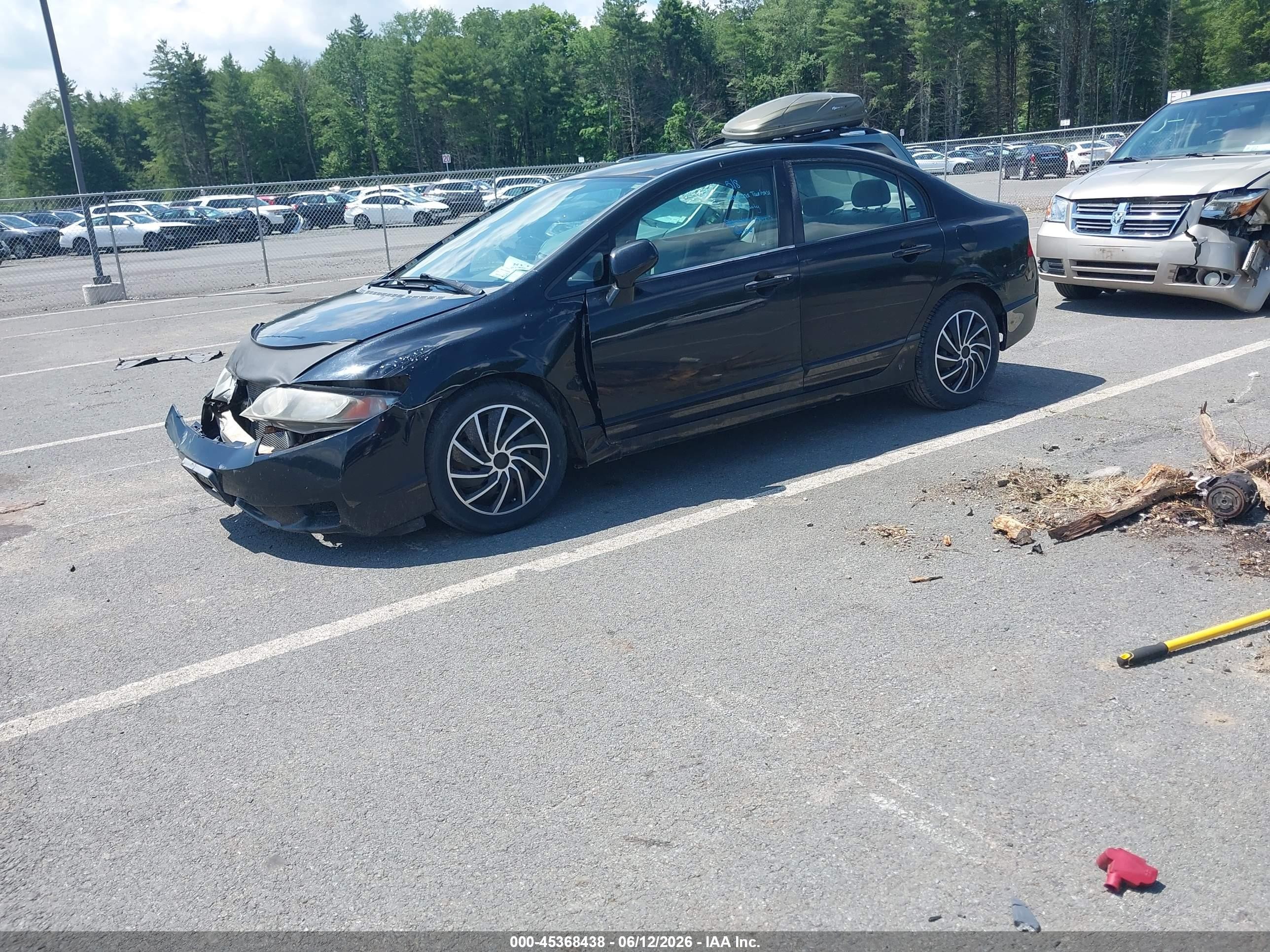 2009 Honda Civic Lx Black vin: 2HGFA16539H368392
