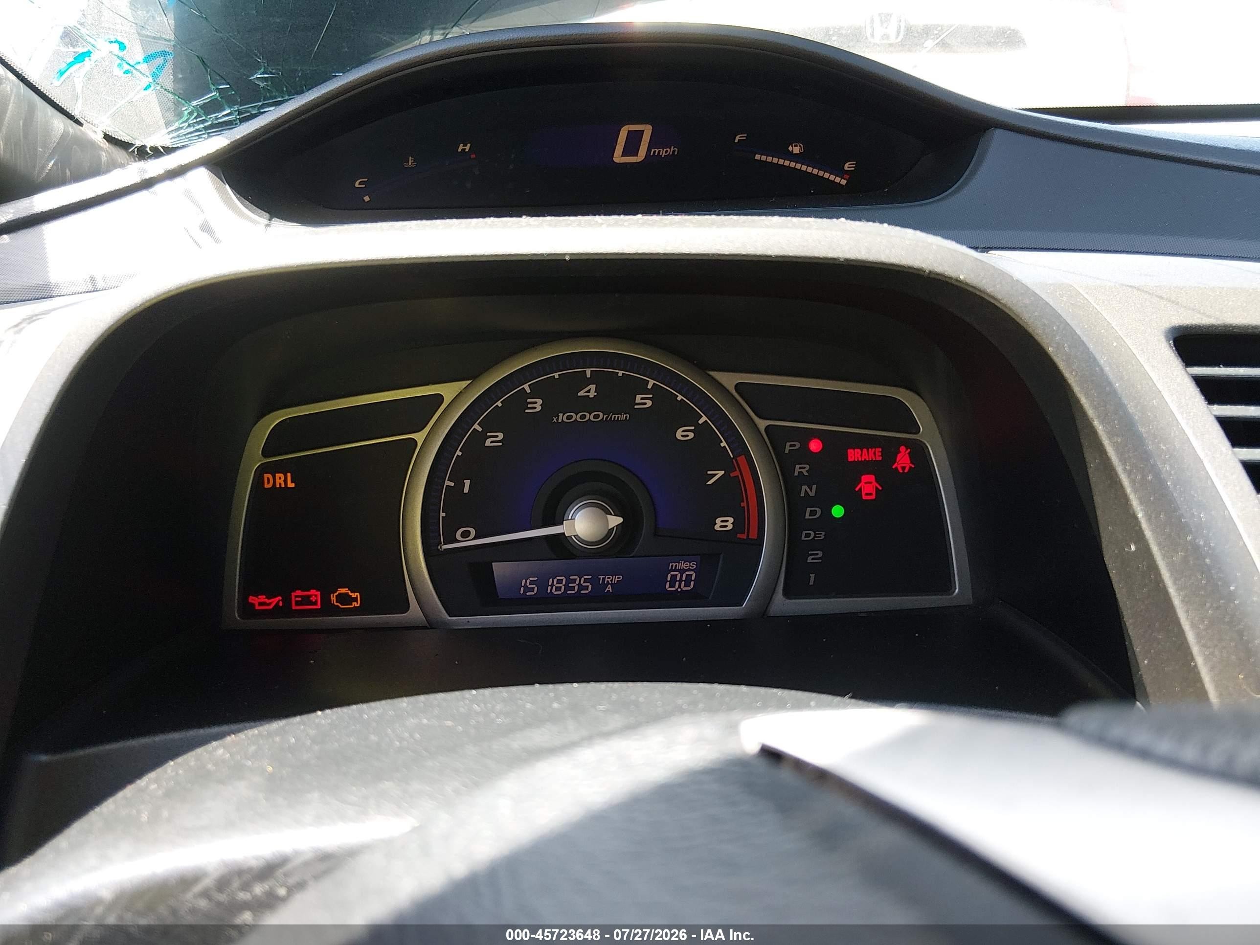 2009 Honda Civic Lx Blue vin: 2HGFA16539H504343