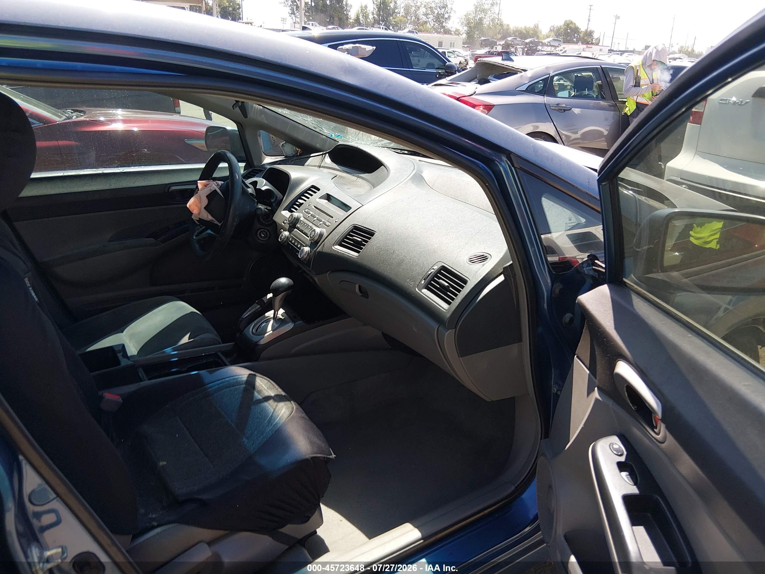 2009 Honda Civic Lx Blue vin: 2HGFA16539H504343