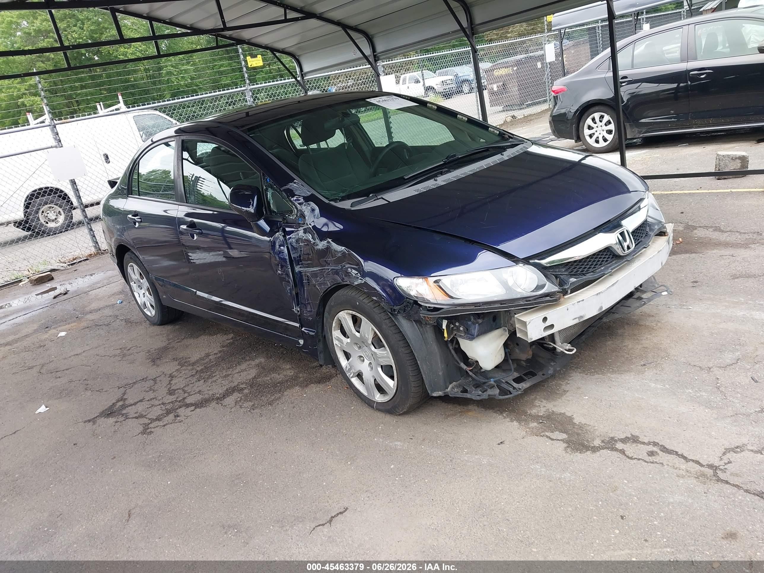 2009 Honda Civic Lx Blue vin: 2HGFA16539H506819