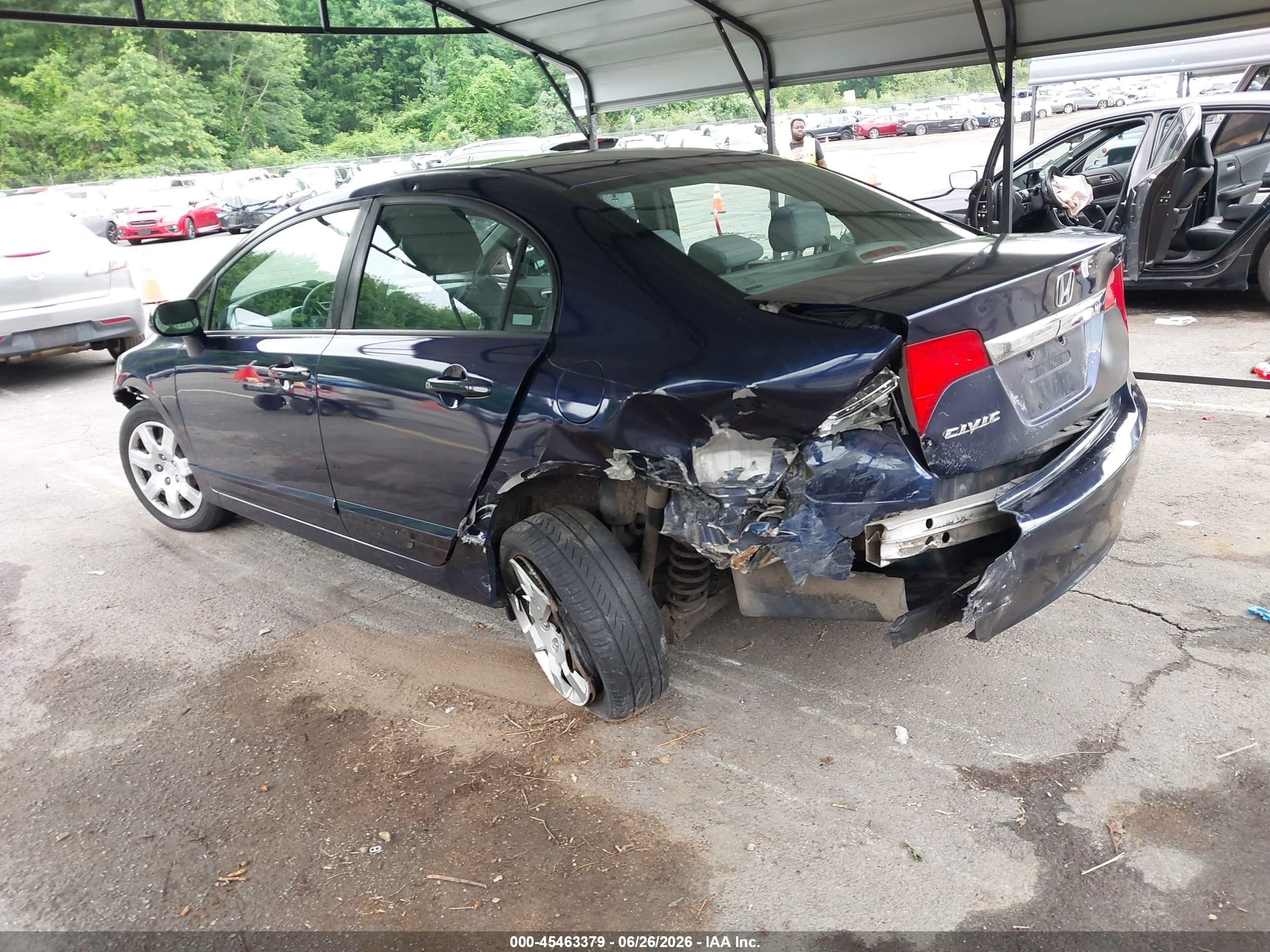 2009 Honda Civic Lx Blue vin: 2HGFA16539H506819