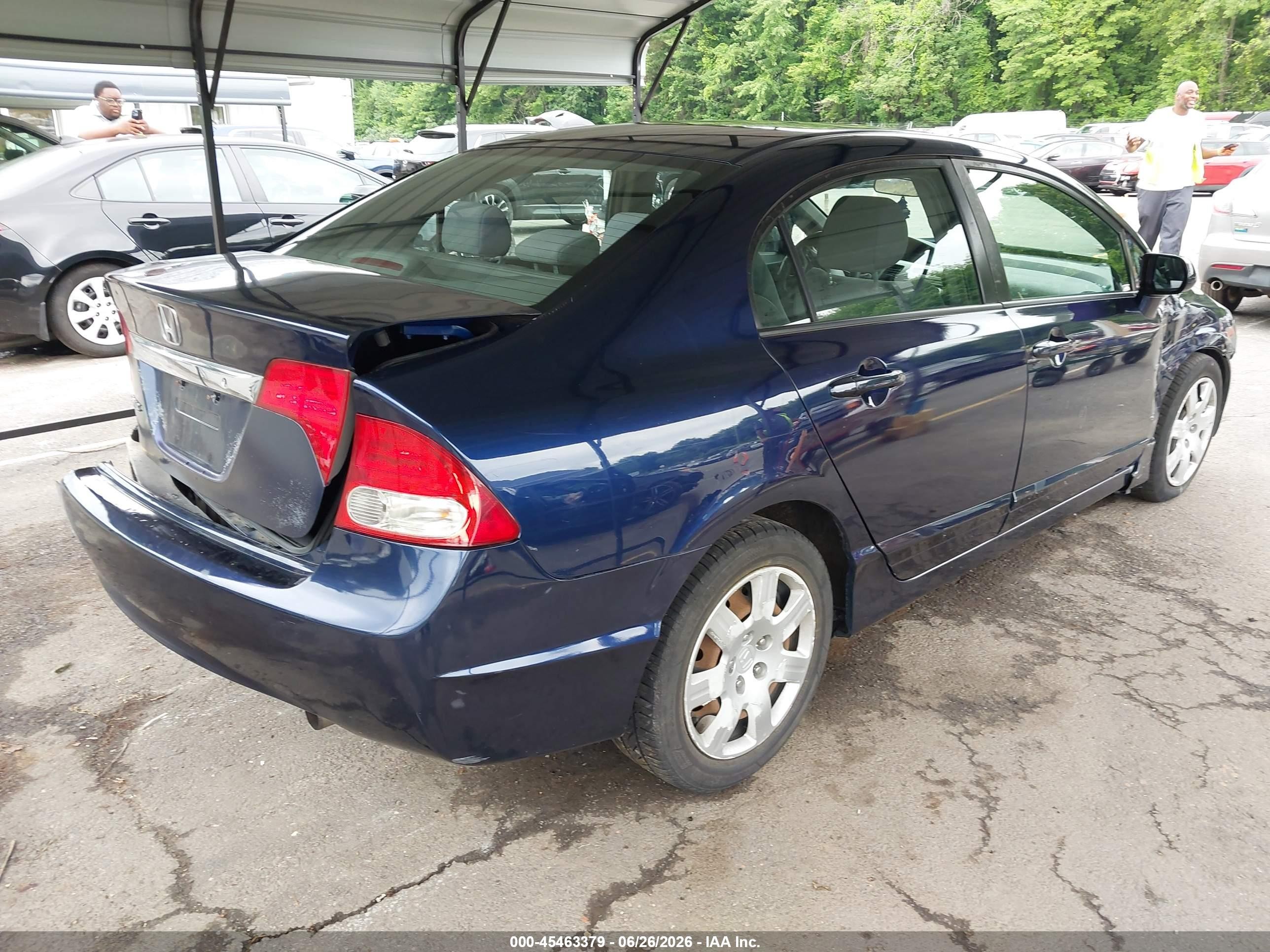 2009 Honda Civic Lx Blue vin: 2HGFA16539H506819