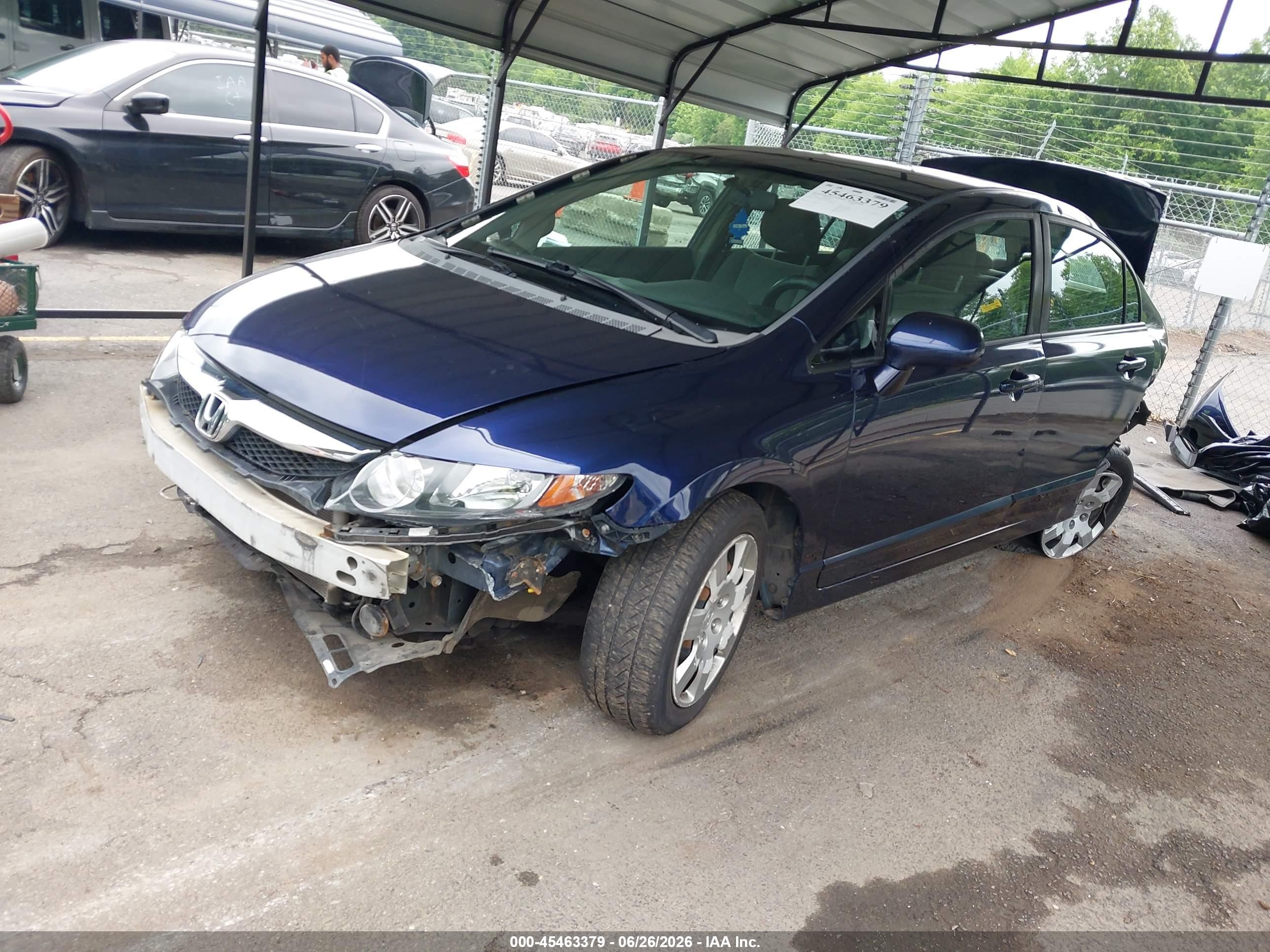2009 Honda Civic Lx Blue vin: 2HGFA16539H506819