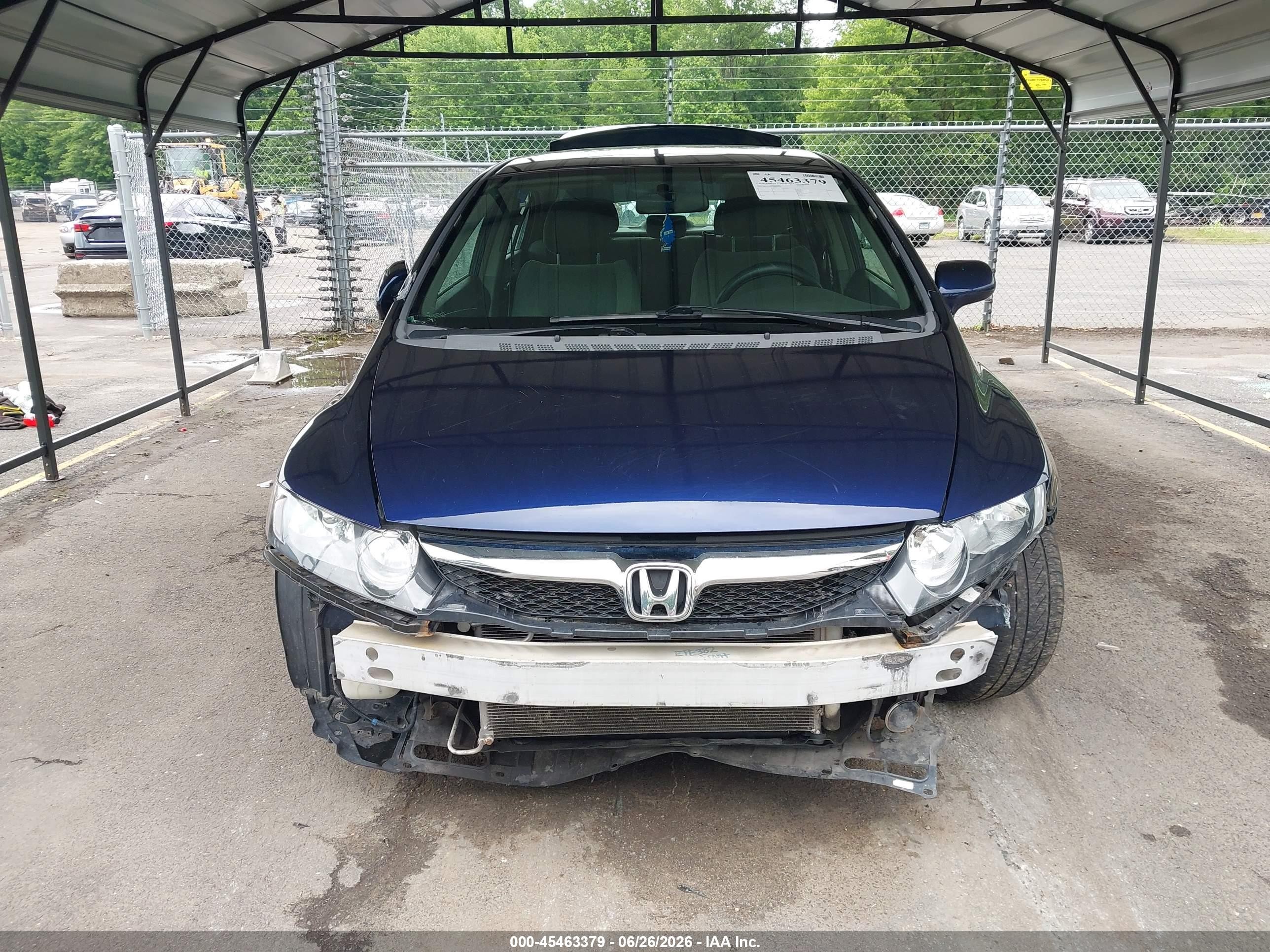 2009 Honda Civic Lx Blue vin: 2HGFA16539H506819