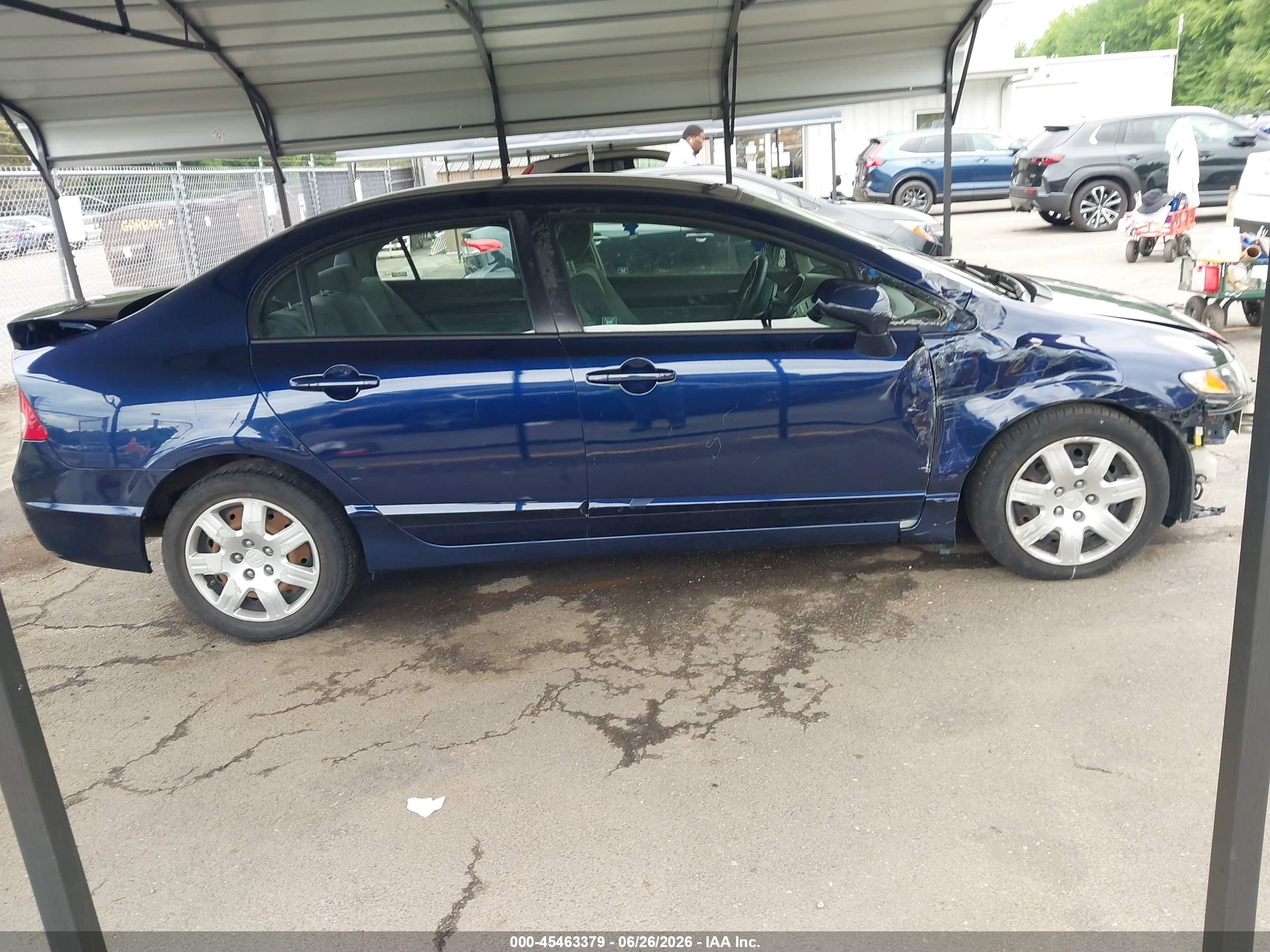 2009 Honda Civic Lx Blue vin: 2HGFA16539H506819