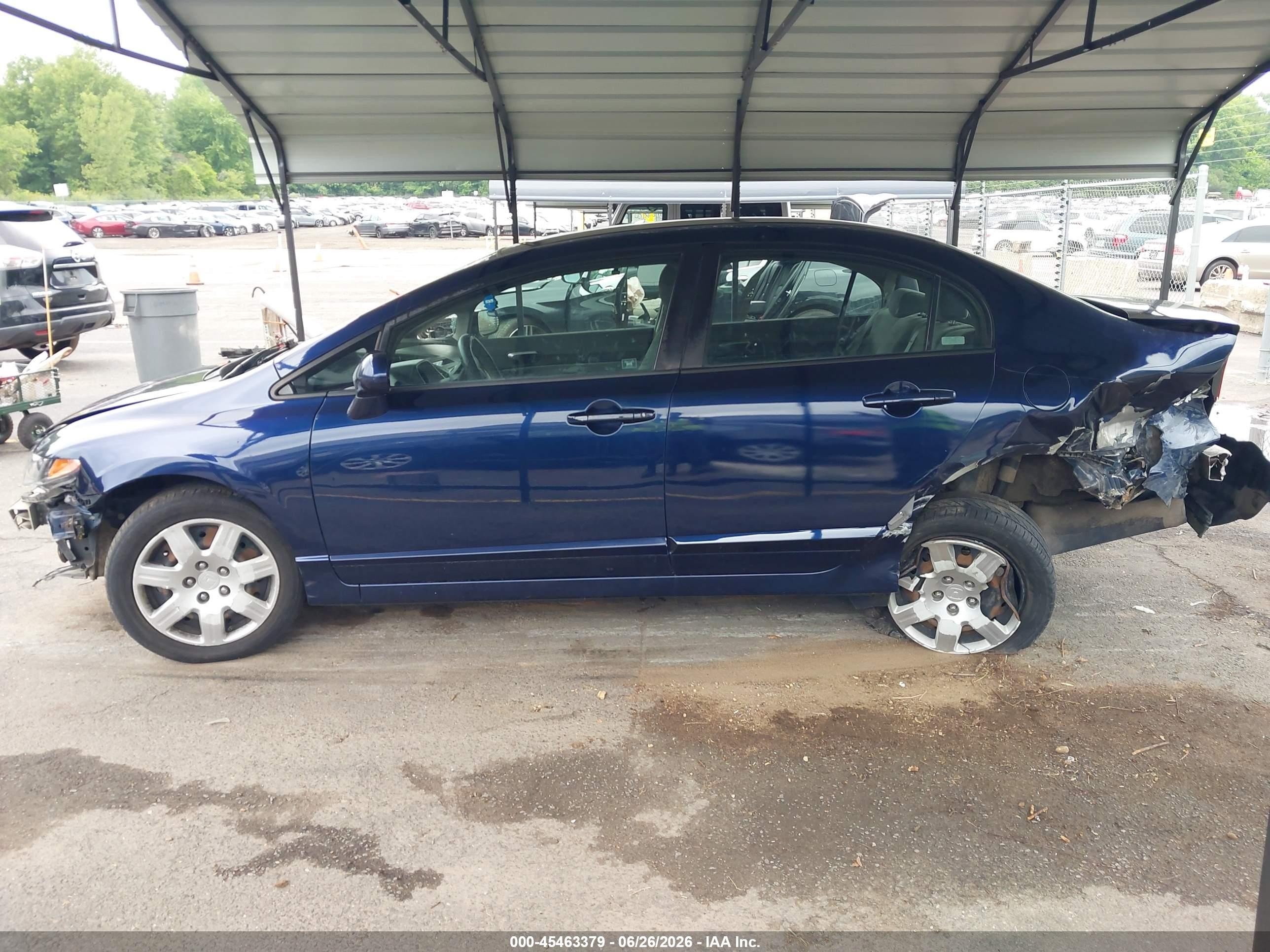 2009 Honda Civic Lx Blue vin: 2HGFA16539H506819