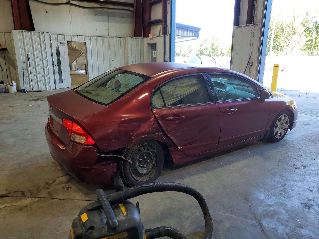 2009 Honda Civic Lx Maroon vin: 2HGFA16539H507856